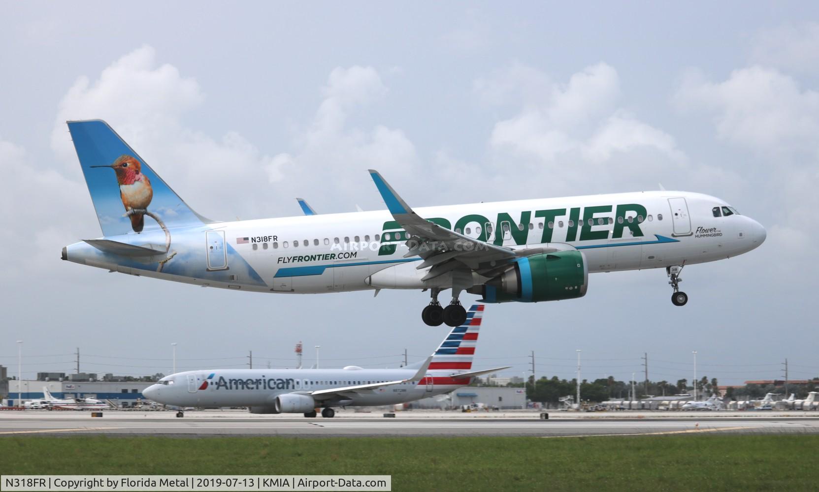 N318FR, 2017 Airbus A320-251N C/N 7946, Flower