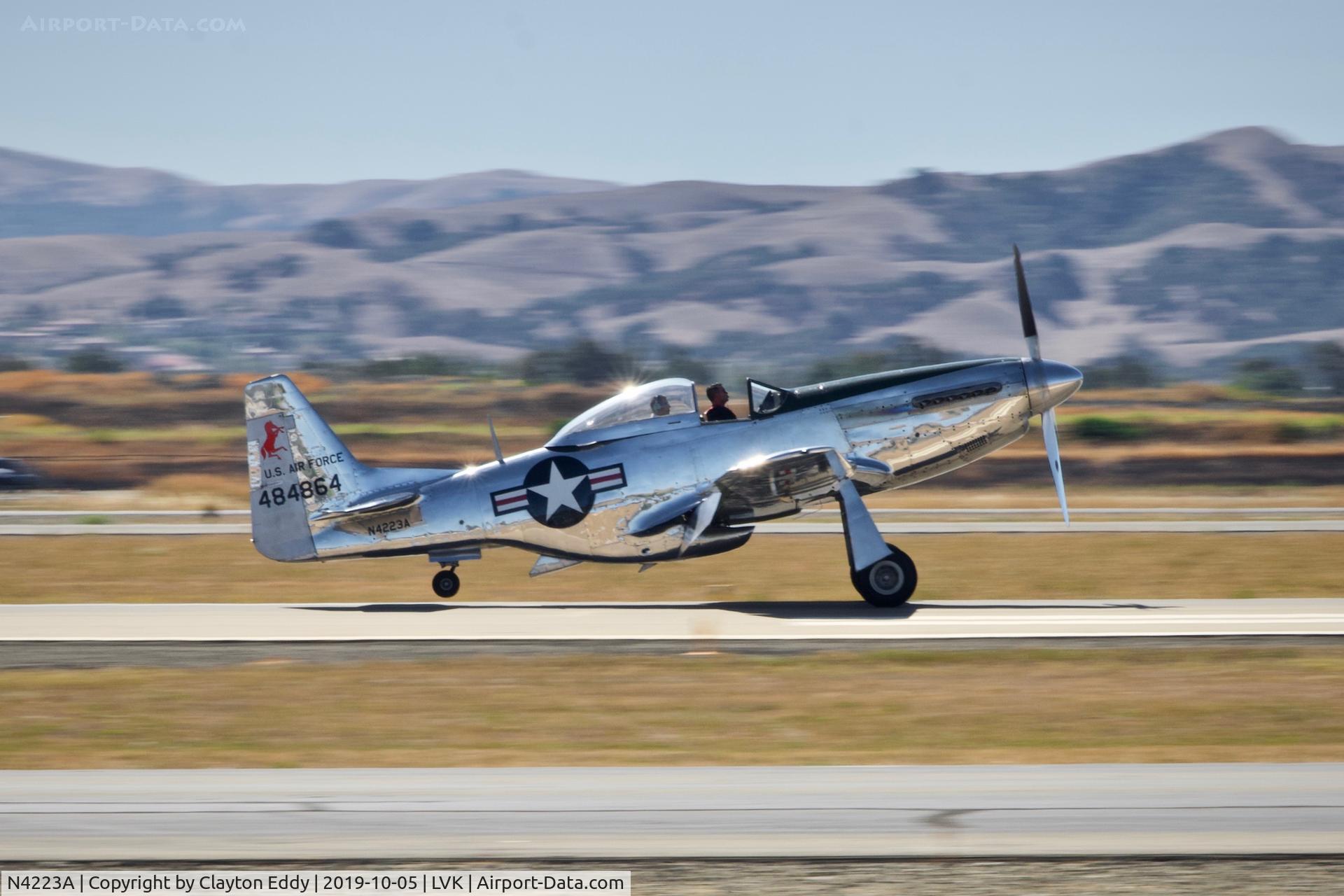 N4223A, North American P-51D Mustang C/N 44-84864, Livermore Airport Airshow California 2019..