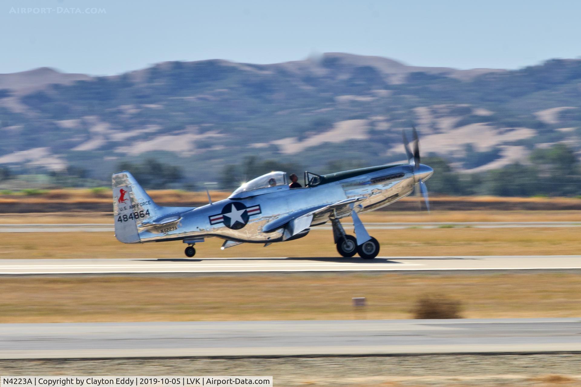 N4223A, North American P-51D Mustang C/N 44-84864, Livermore Airport Airshow California 2019..