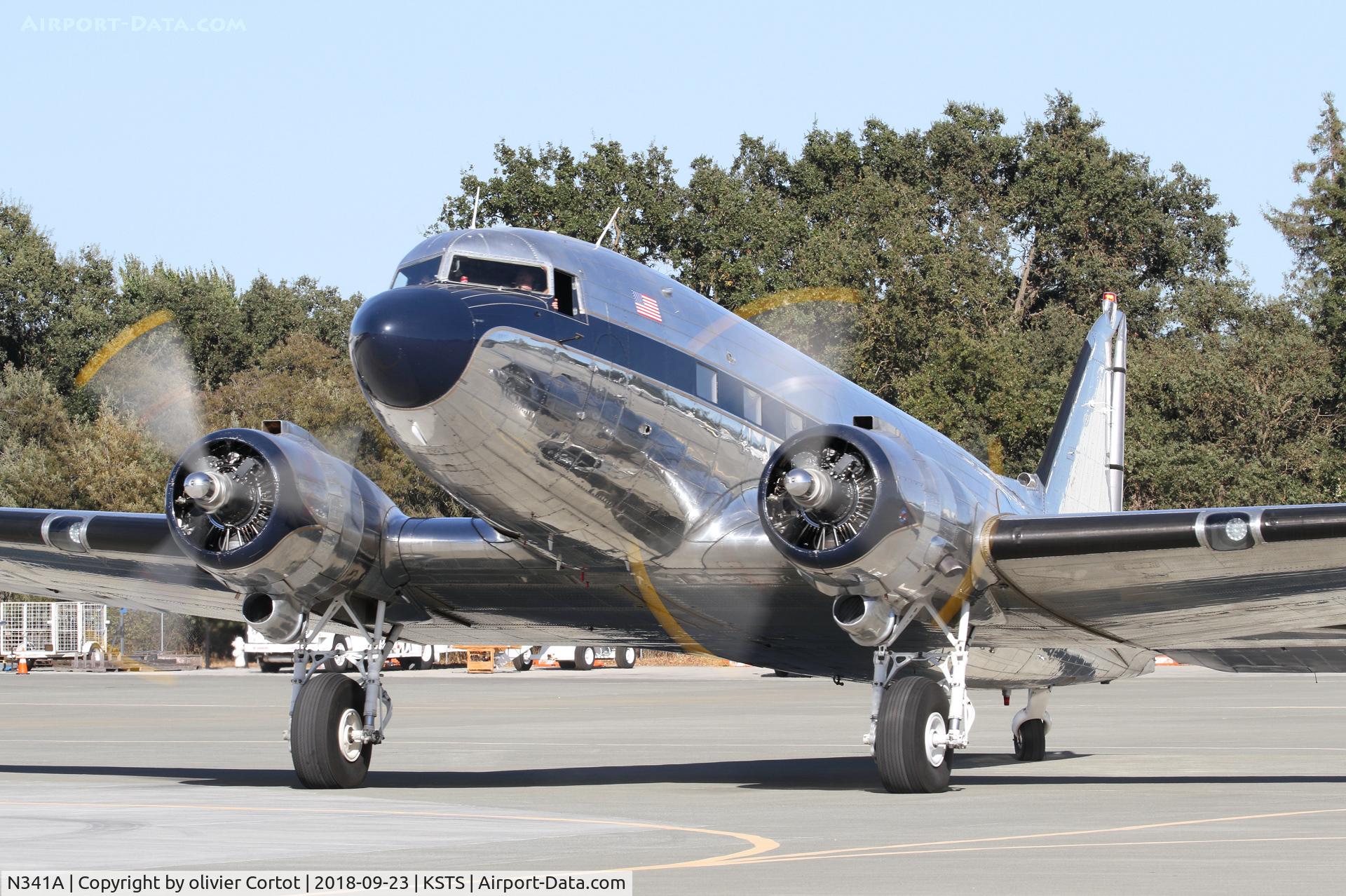 N341A, 1939 Douglas DC-3 C/N 2145, about to take sone lucky guys for a ride