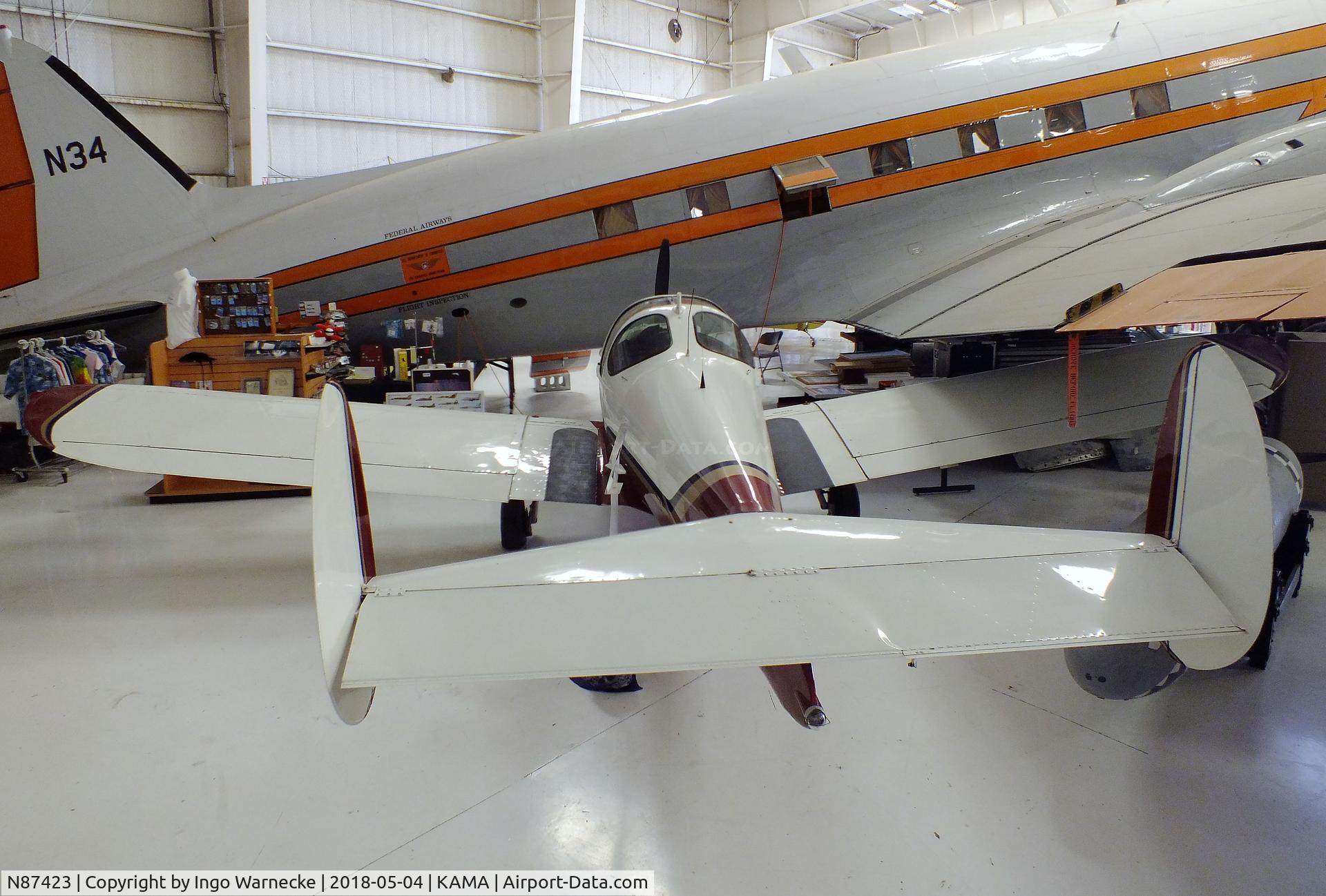 N87423, 1946 Erco 415C Ercoupe C/N 596, ERCO Ercoupe 415-C at the Texas Air & Space Museum, Amarillo TX