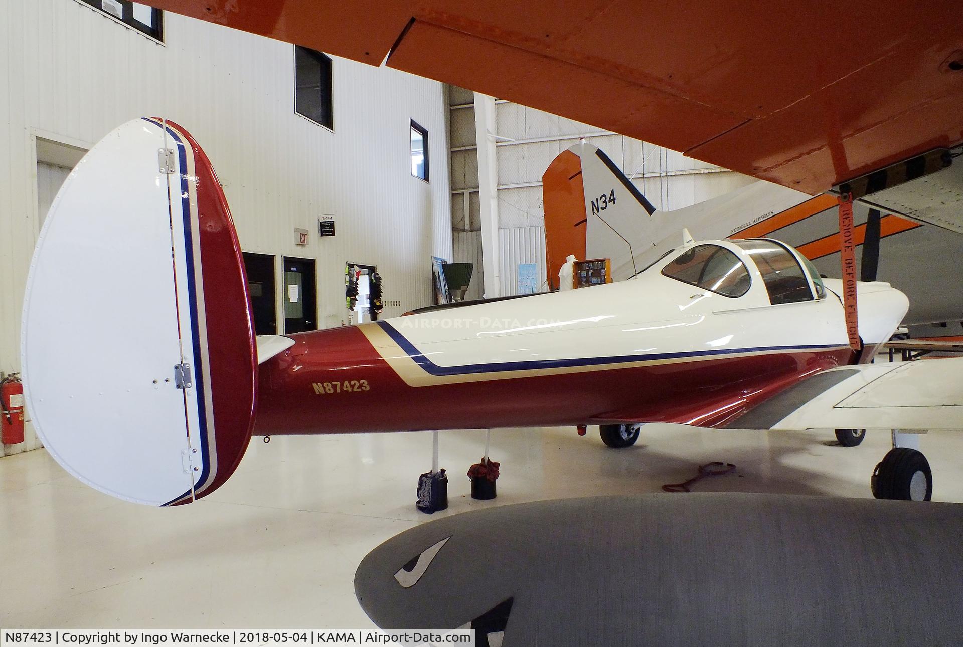 N87423, 1946 Erco 415C Ercoupe C/N 596, ERCO Ercoupe 415-C at the Texas Air & Space Museum, Amarillo TX