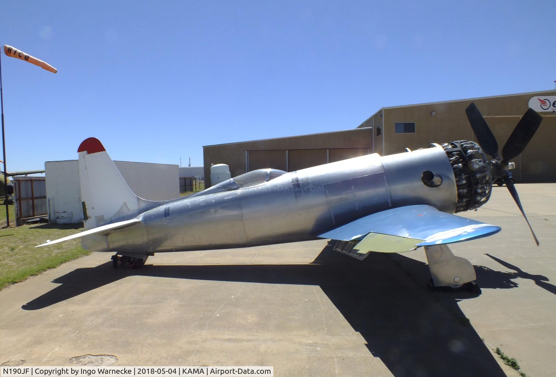 N190JF, 1955 Yakovlev Yak-11 C/N 171521, Yakovlev Yak-11, converted to single seat racer 
'Mr. Awesome' with Wright 3350-42 Duplex Cyclone engine at the Texas Air & Space Museum, Amarillo TX