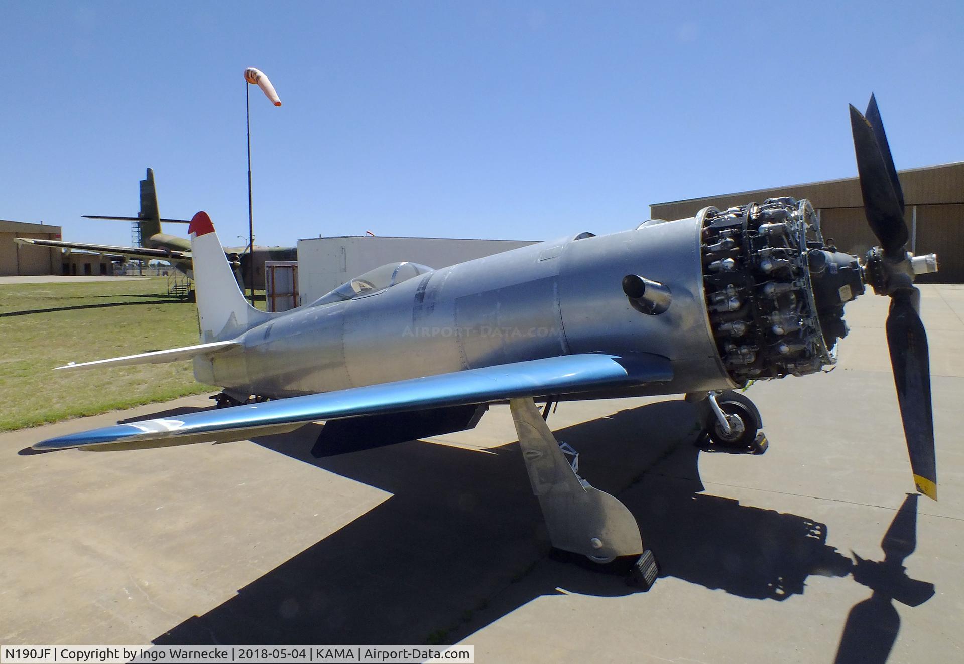 N190JF, 1955 Yakovlev Yak-11 C/N 171521, Yakovlev Yak-11, converted to single seat racer 
'Mr. Awesome' with Wright 3350-42 Duplex Cyclone engine at the Texas Air & Space Museum, Amarillo TX