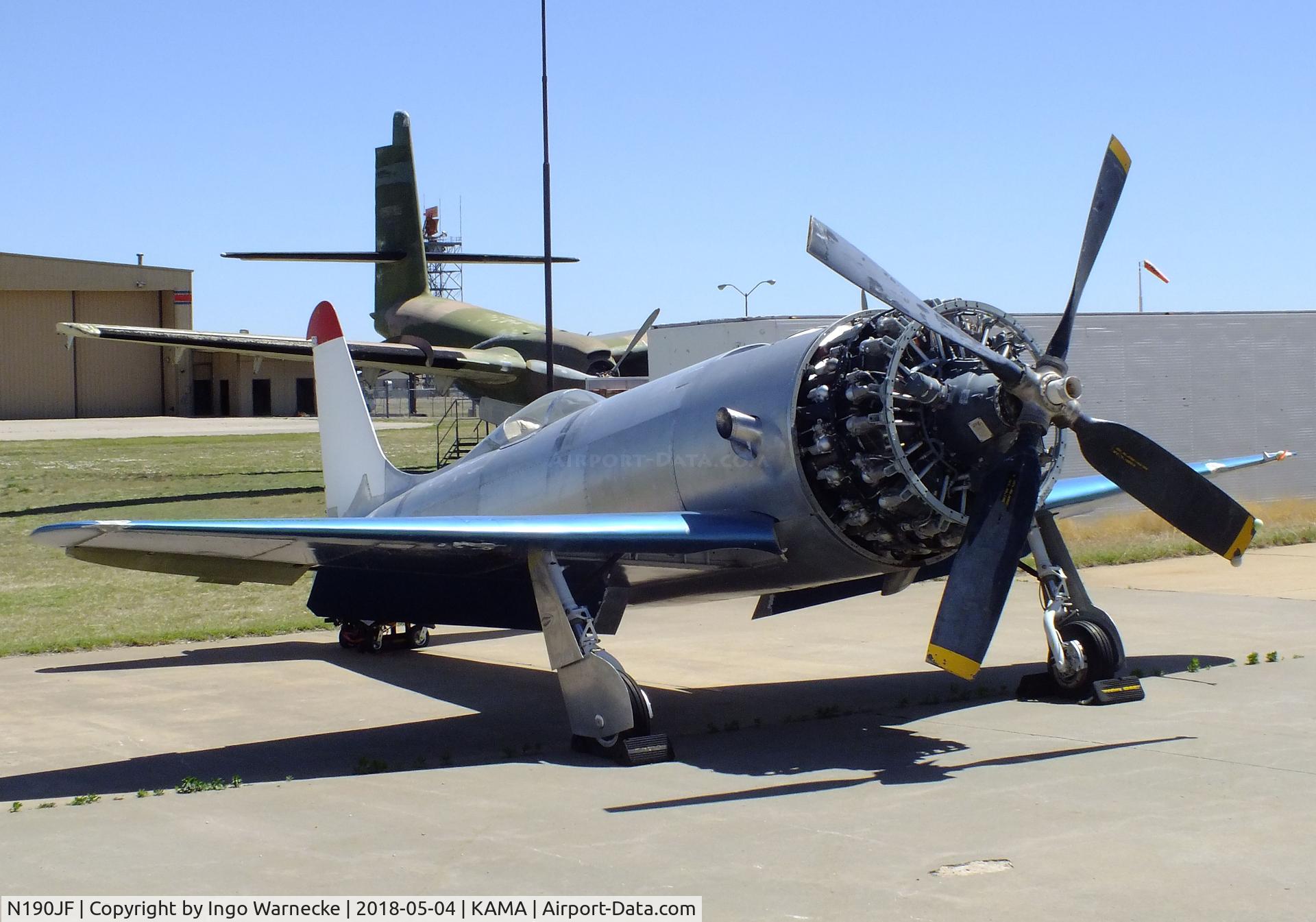 N190JF, 1955 Yakovlev Yak-11 C/N 171521, Yakovlev Yak-11, converted to single seat racer 
'Mr. Awesome' with Wright 3350-42 Duplex Cyclone engine at the Texas Air & Space Museum, Amarillo TX