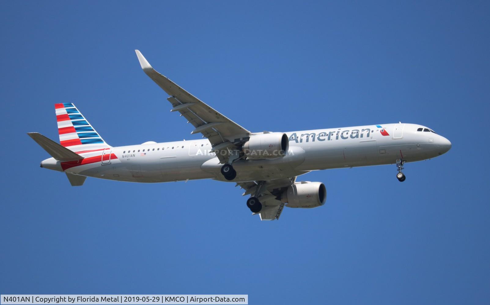 N401AN, 2019 Airbus A321-251N C/N 8701, American