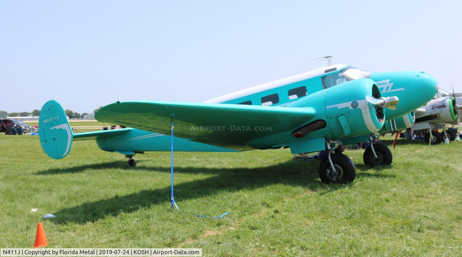 N411J, 1953 Beech D18S C/N A-967, Beech 18