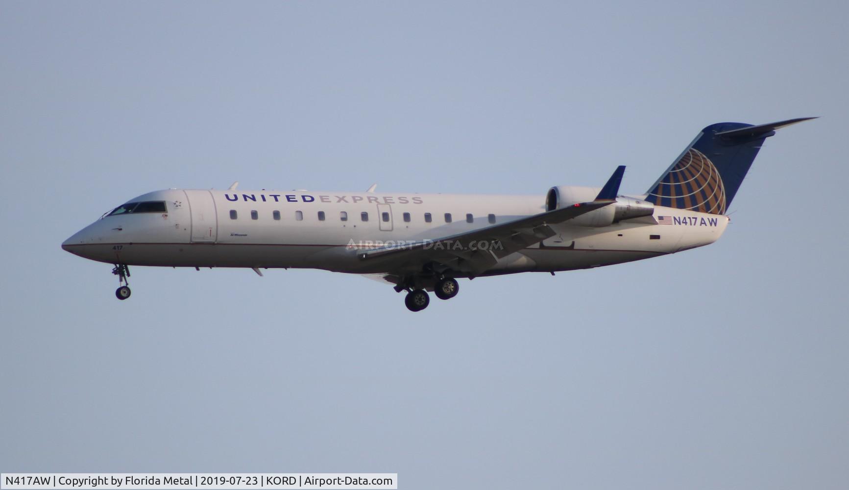 N417AW, 2002 Bombardier CRJ-200LR (CL-600-2B19) C/N 7610, United Express