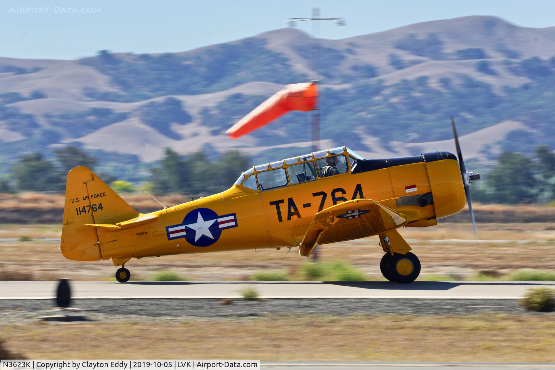 N3623K, North American T-6G Texan C/N 168-472, Livermore Airport Airshow 2019.