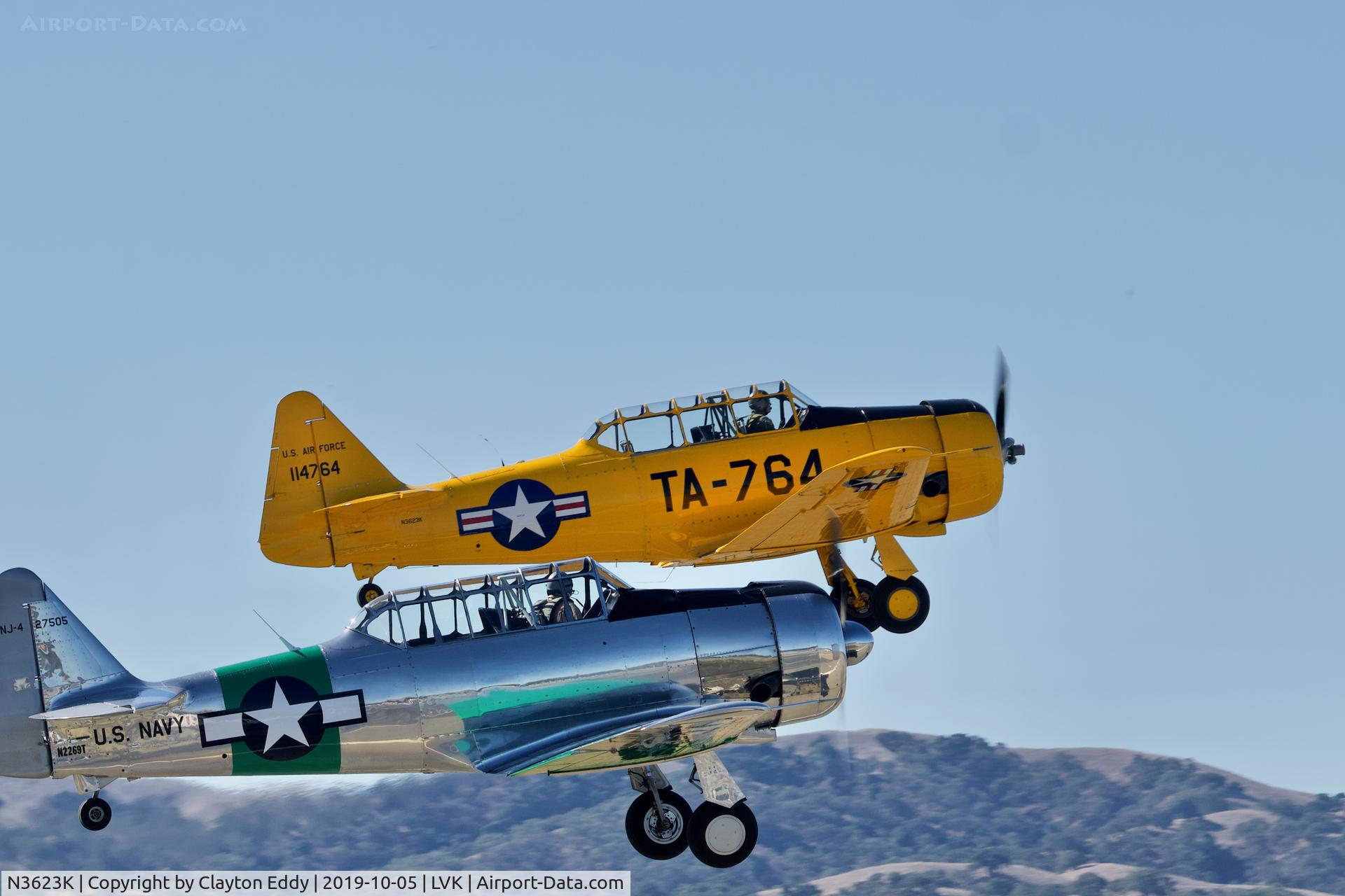 N3623K, North American T-6G Texan C/N 168-472, Livermore Airport Airshow 2019.