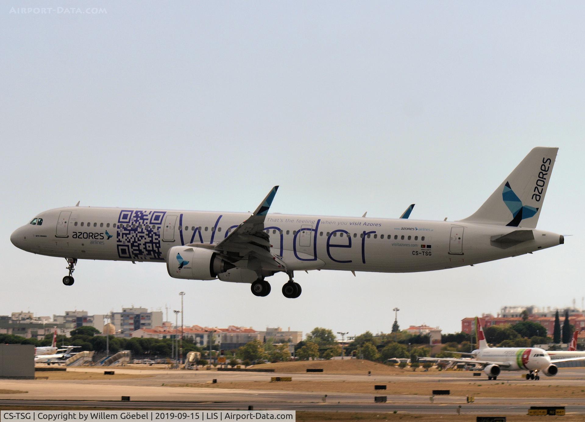 CS-TSG, 2018 Airbus A321-253N C/N 8051, Prepare for landing on Lisbon Airport