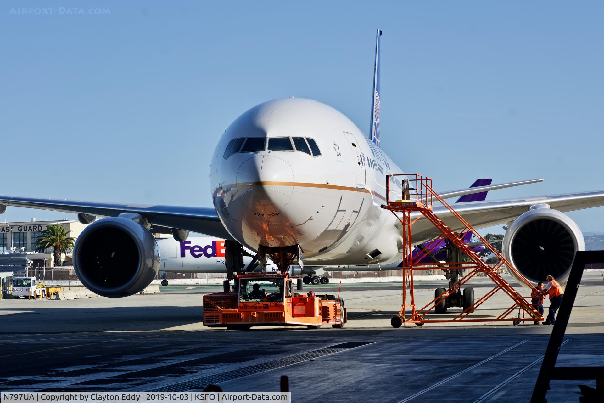 N797UA, 1998 Boeing 777-222 C/N 26924, SFO 2019.