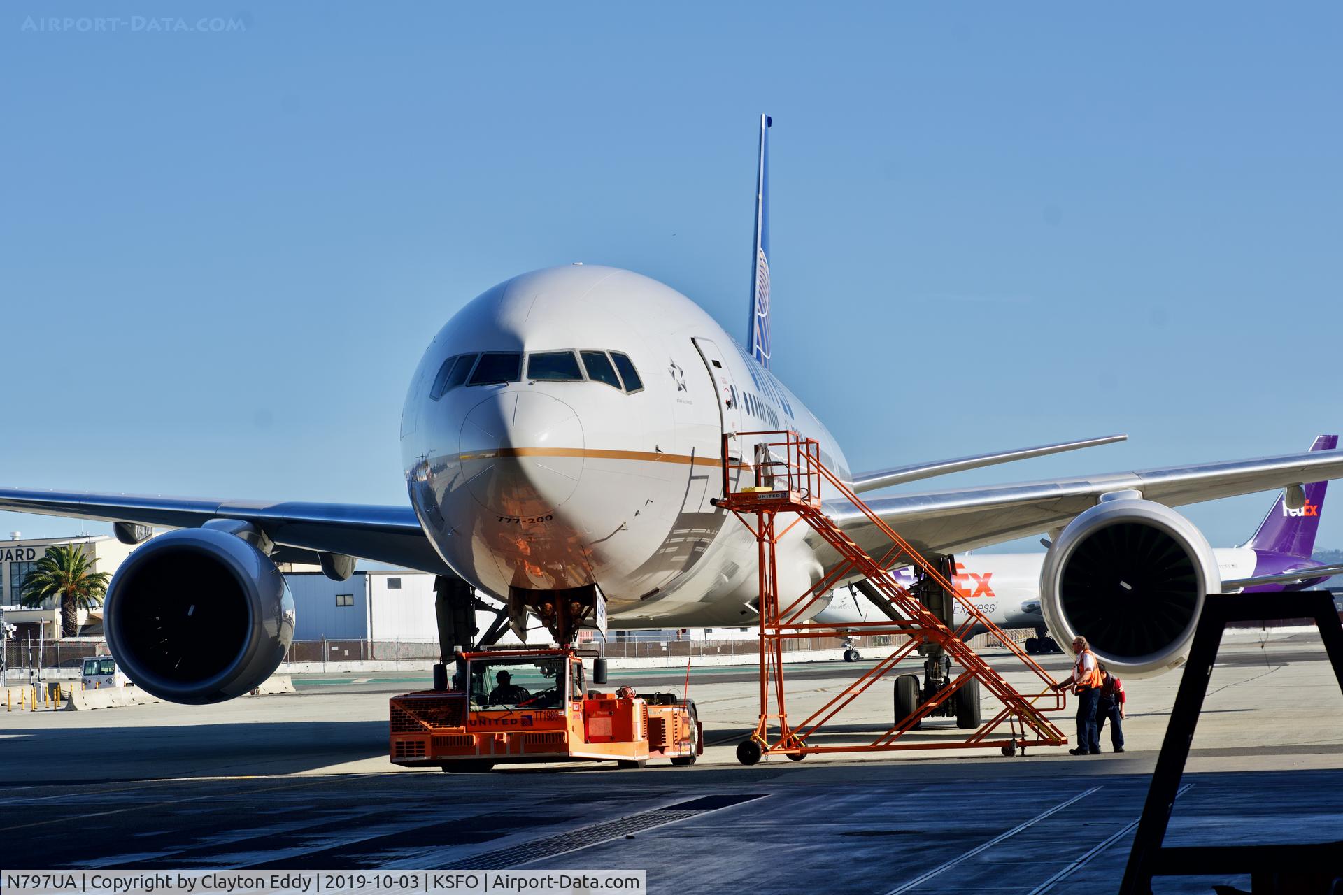 N797UA, 1998 Boeing 777-222 C/N 26924, SFO 2019.
