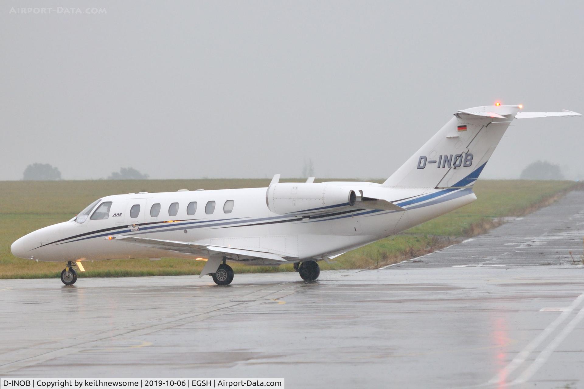 D-INOB, 2004 Cessna 525A CitationJet CJ2 C/N 525A-0196, Arriving at Norwich from Hamburg.