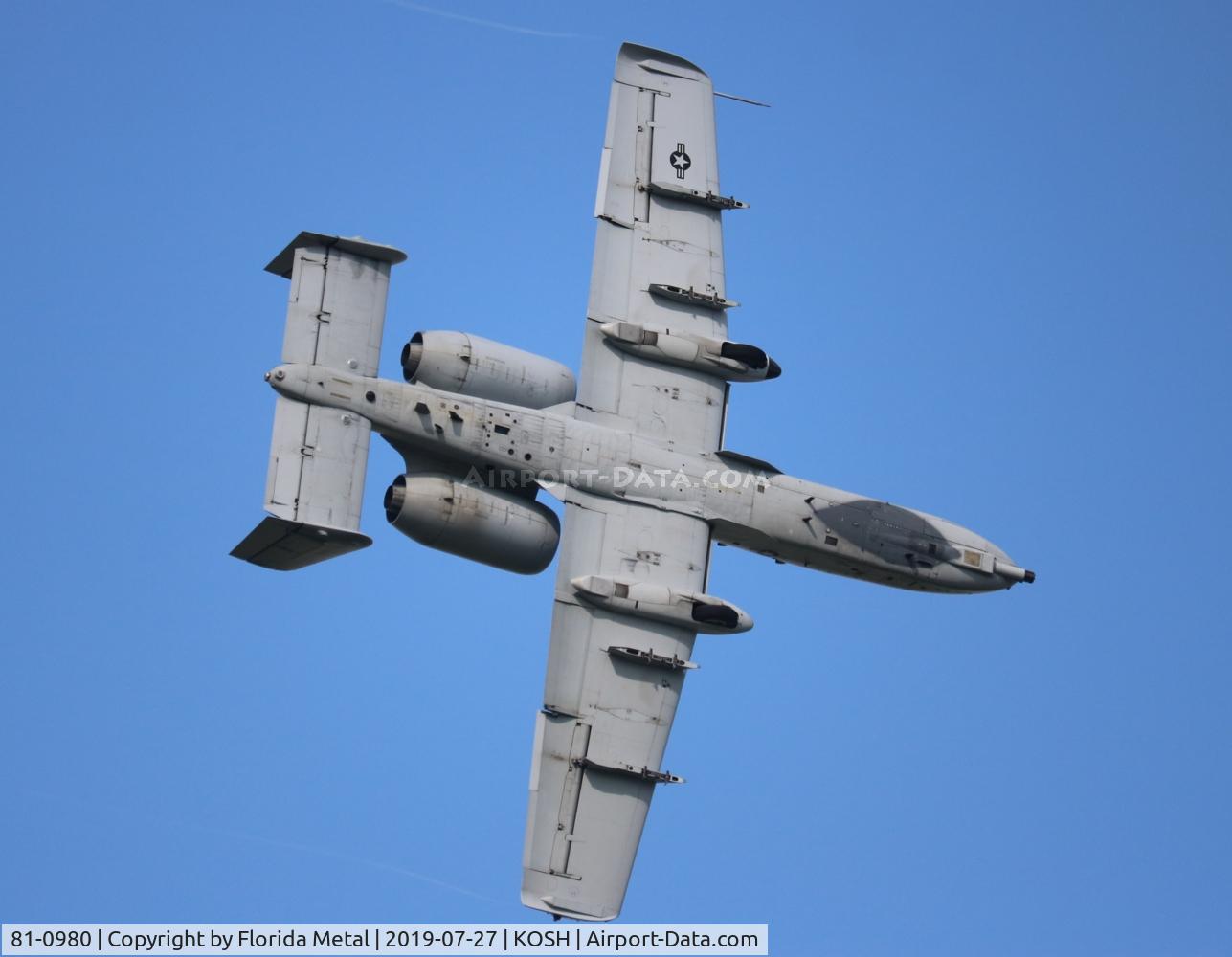 81-0980, 1980 Fairchild Republic A-10A Thunderbolt II C/N A10-0675, Air Venture 2019