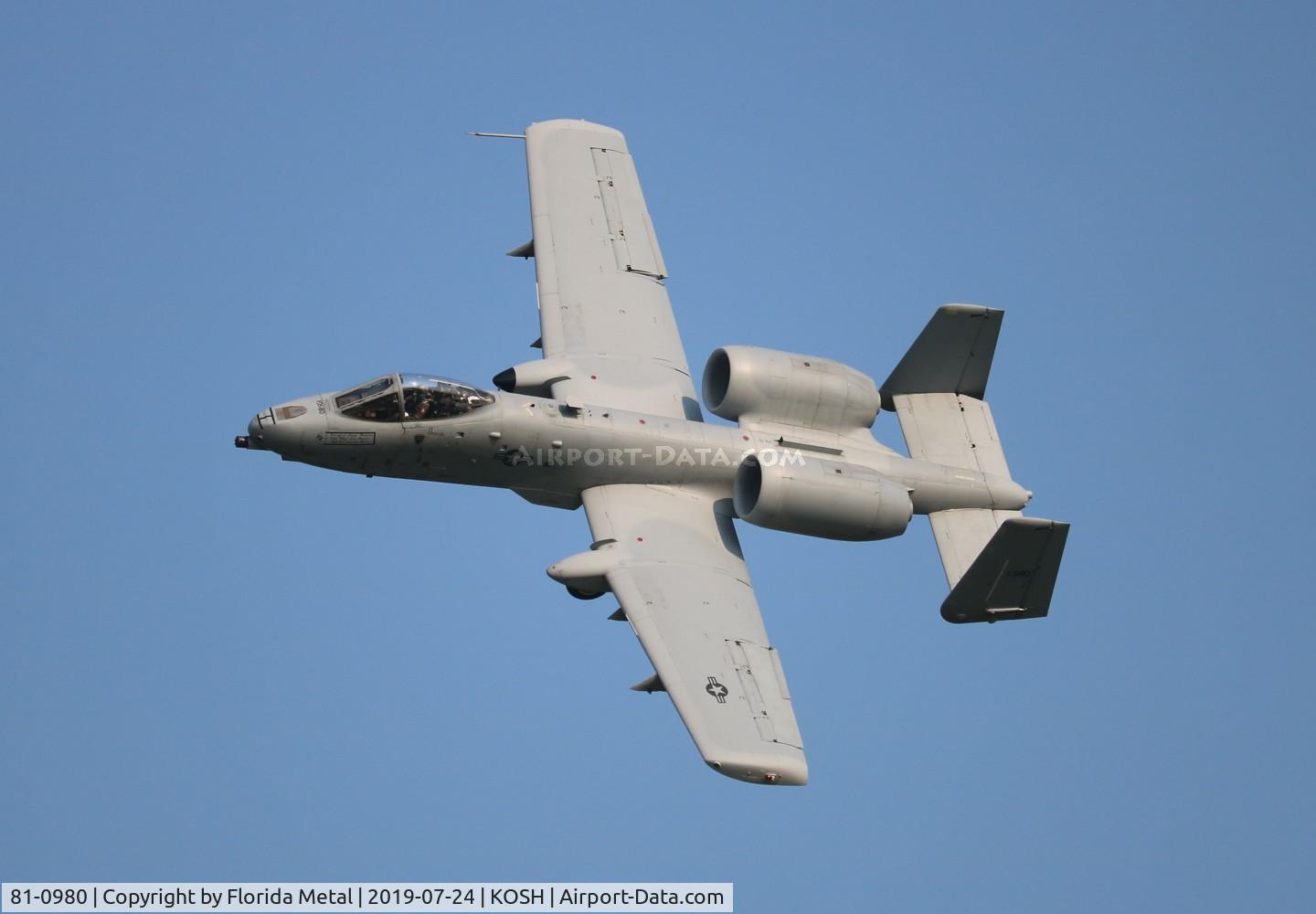 81-0980, 1980 Fairchild Republic A-10A Thunderbolt II C/N A10-0675, Air Venture 2019