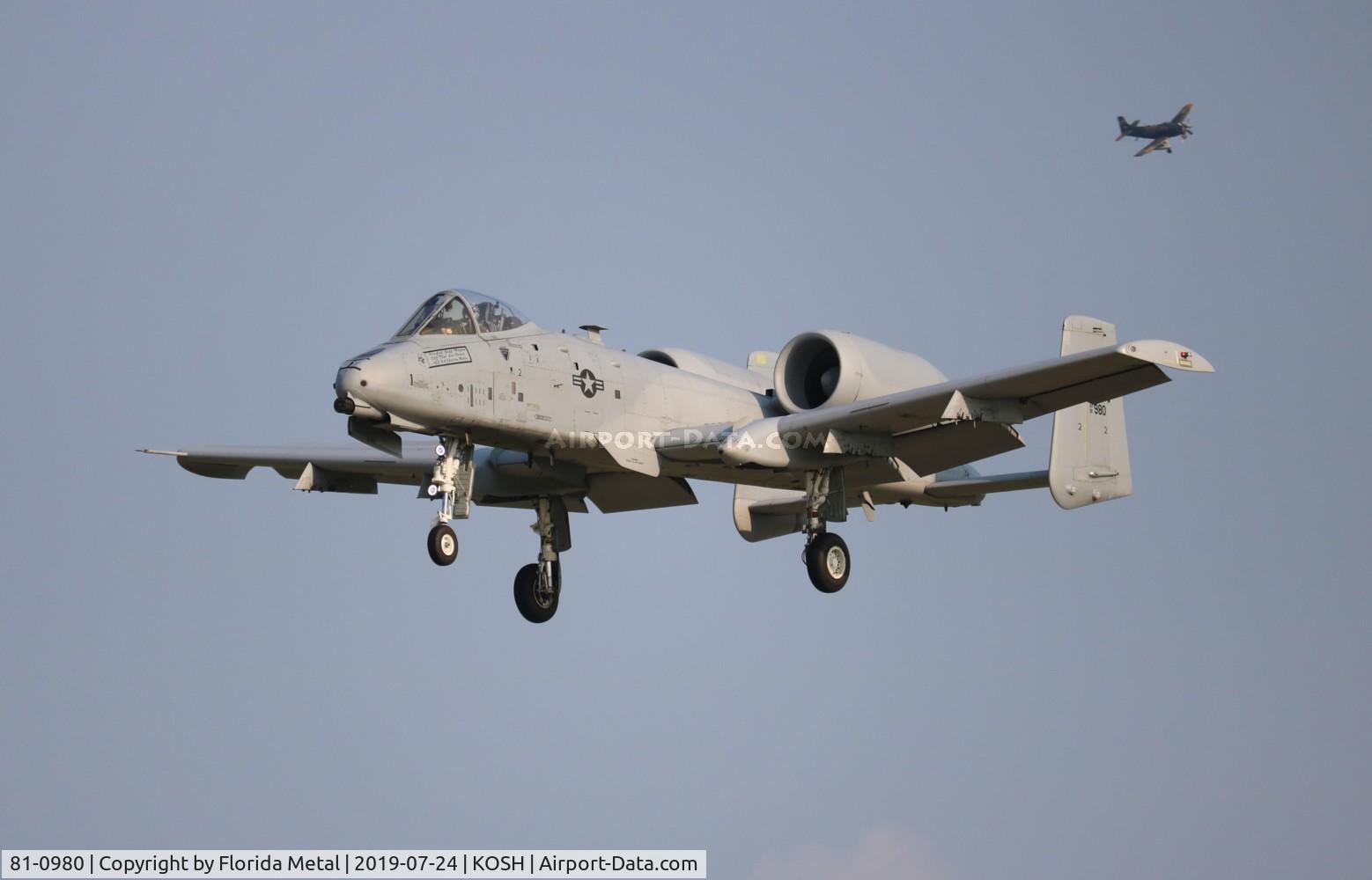 81-0980, 1980 Fairchild Republic A-10A Thunderbolt II C/N A10-0675, Air Venture 2019