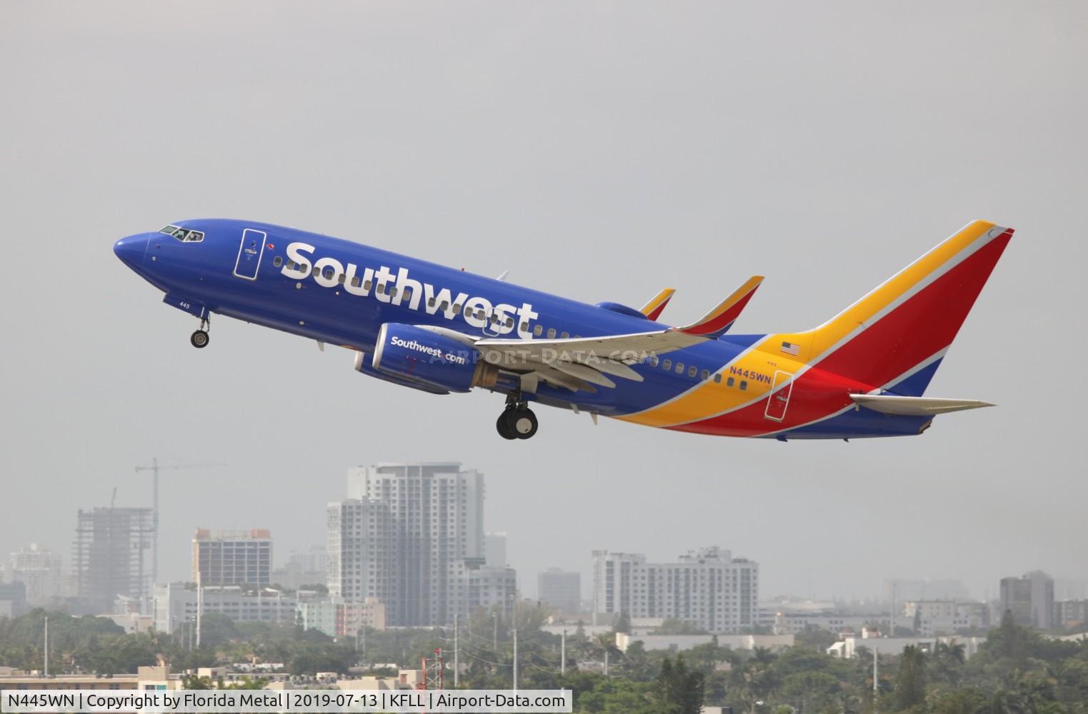 N445WN, 2003 Boeing 737-7H4 C/N 29841, Southwest