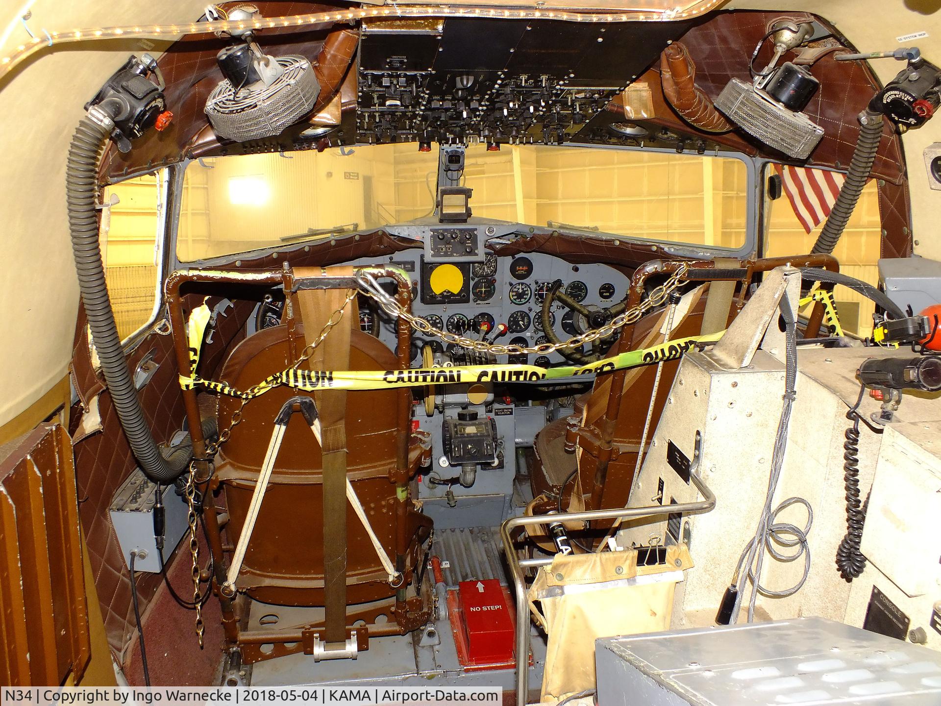 N34, 1945 Douglas R4D-7 C/N 33359, Douglas DC-3C (formerly Federal Airways Flight Inspection) at the Texas Air & Space Museum, Amarillo TX  #c