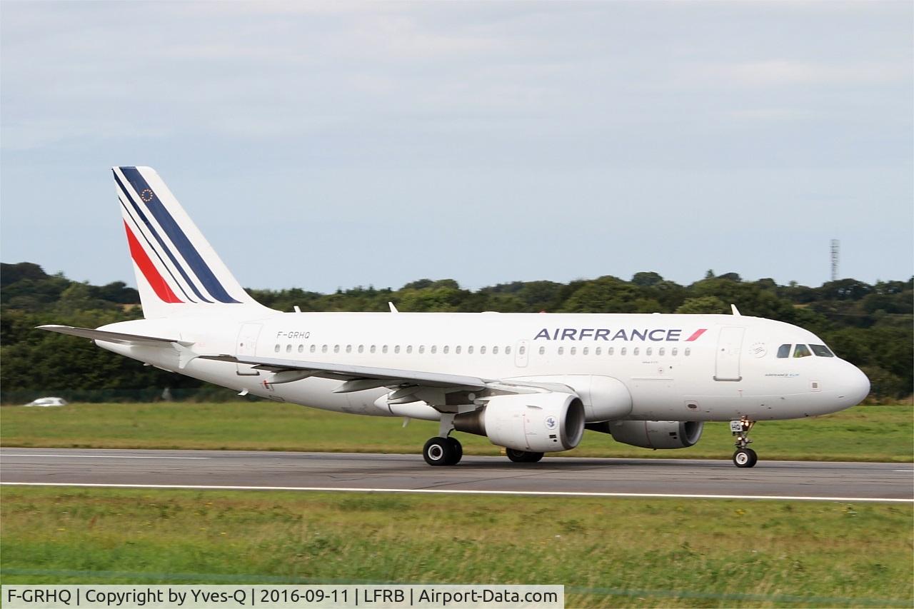 F-GRHQ, 2000 Airbus A319-111 C/N 1404, Airbus A319-111, Take off run rwy 07R, Brest-Bretagne airport (LFRB-BES)