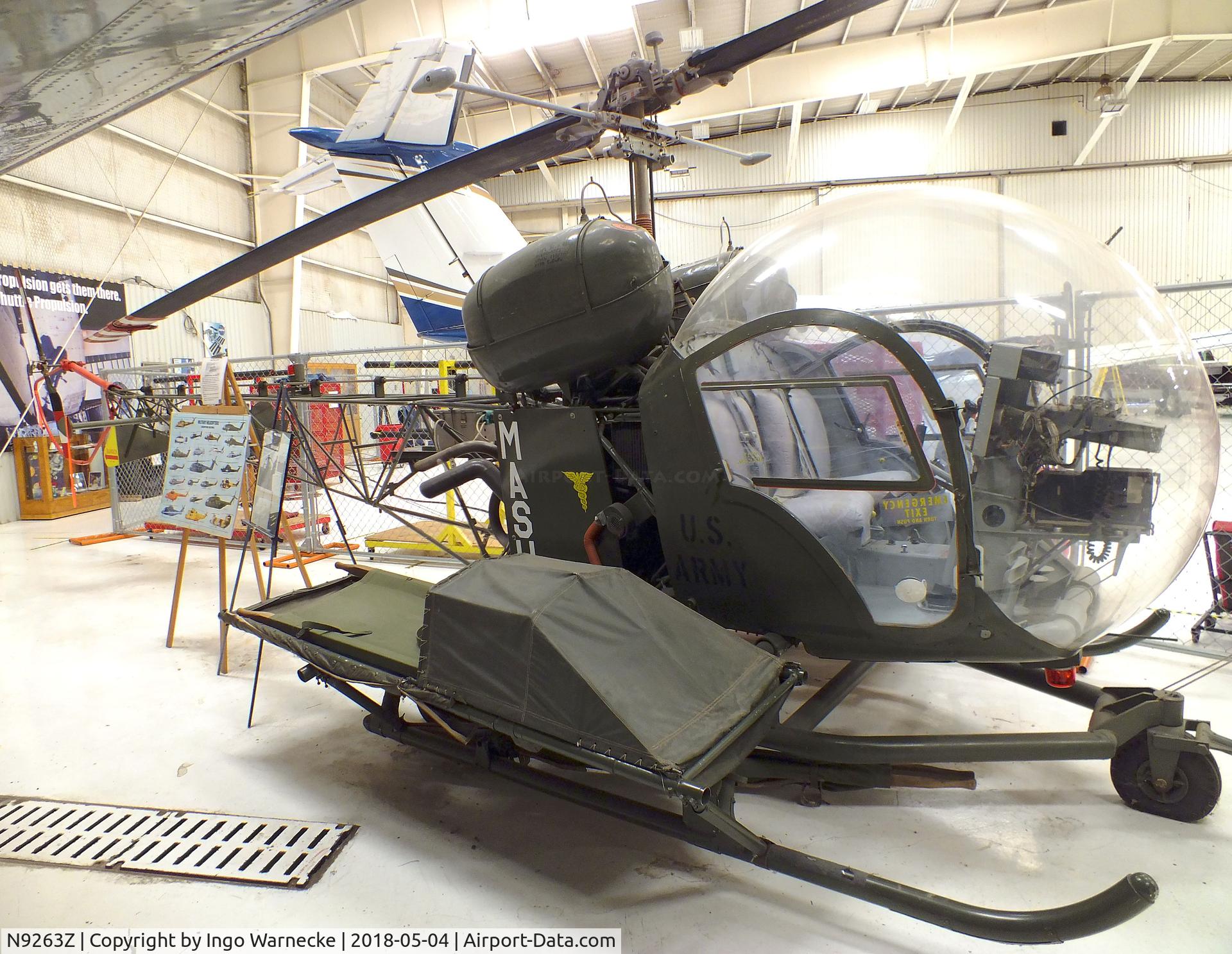 N9263Z, 1963 Bell OH-13S Sioux C/N 63-9085, Bell OH-13S Sioux at the Texas Air & Space Museum, Amarillo TX