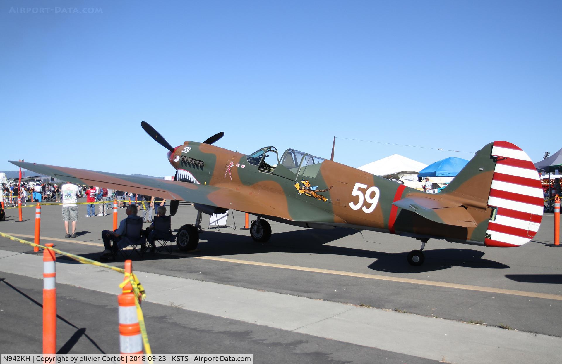 N942KH, Curtiss P-40N Warhawk C/N 29288, sadly she didn't fly that day