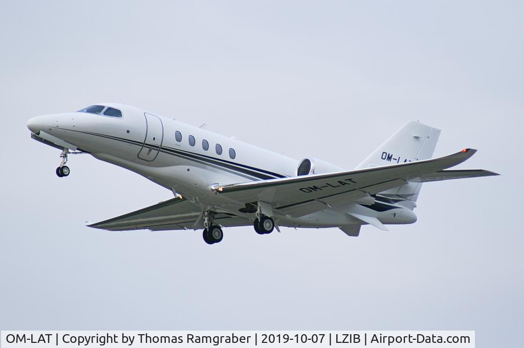 OM-LAT, 2019 Cessna 680A Citation Latitude C/N 680A-0220, private Cessna 680A Citation Latitude