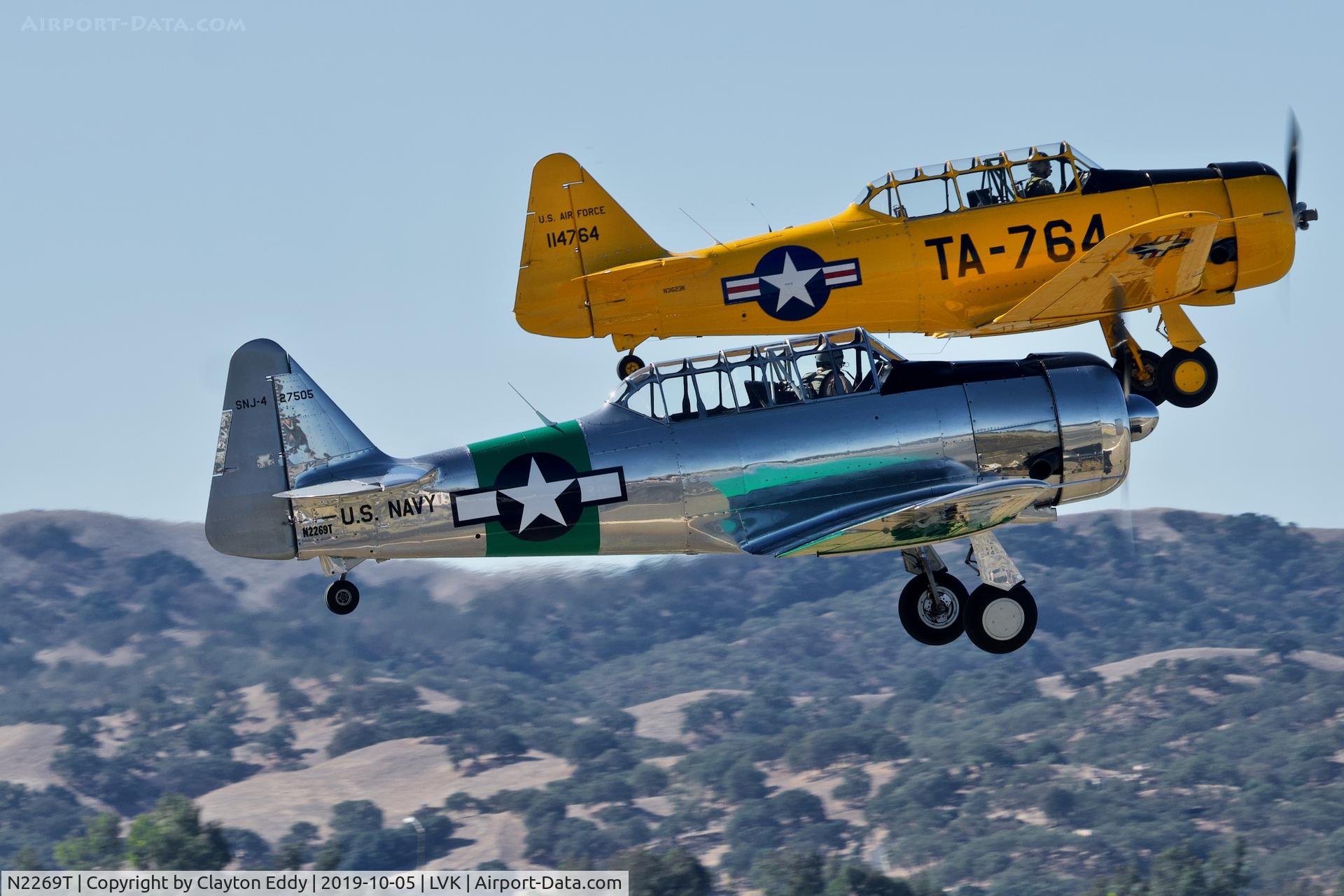 N2269T, 1943 North American Medore SNJ-4 C/N 88-12841, Livermore airport airshow 2019.