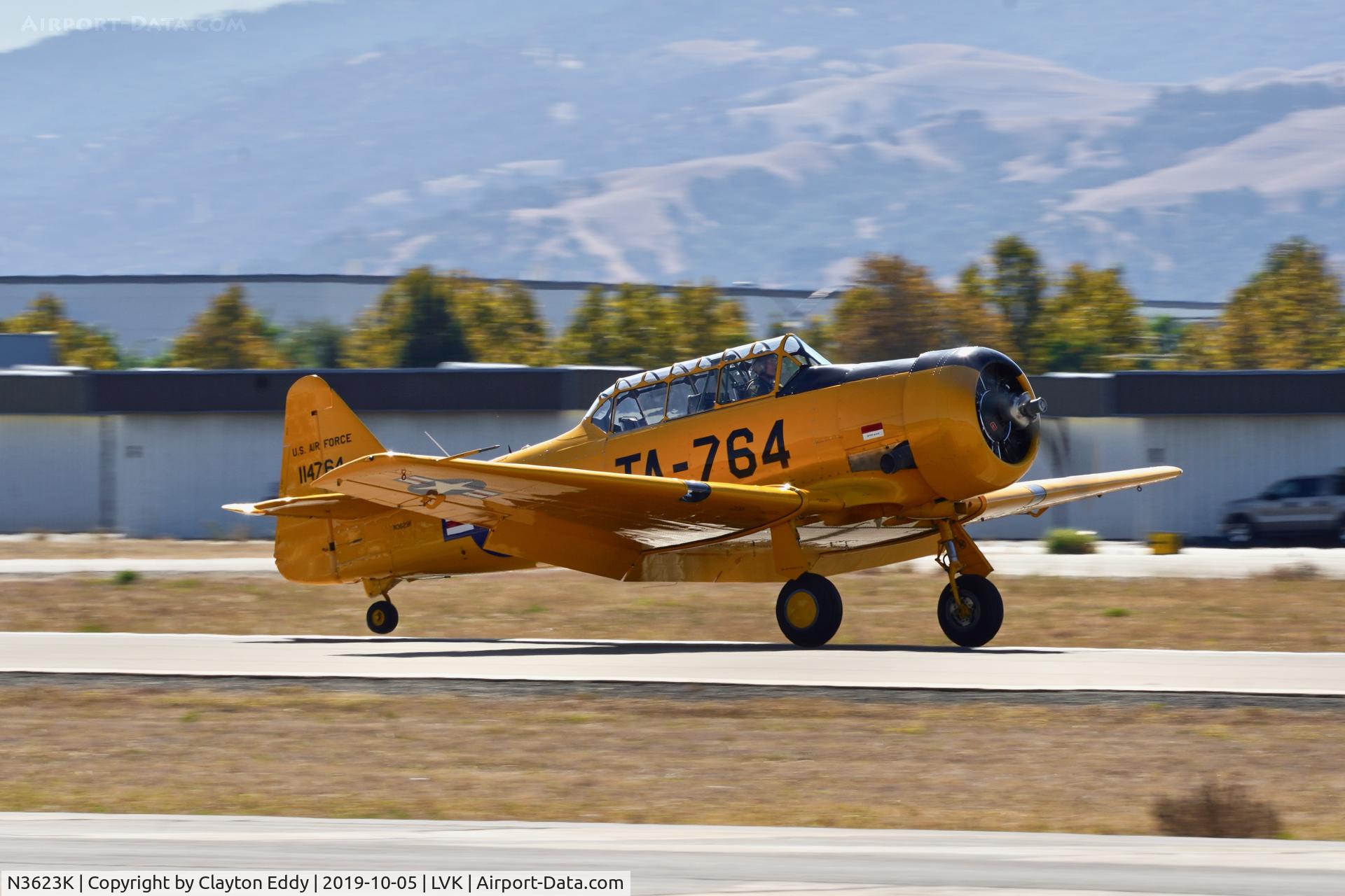 N3623K, North American T-6G Texan C/N 168-472, Livermore airport airshow 2019.