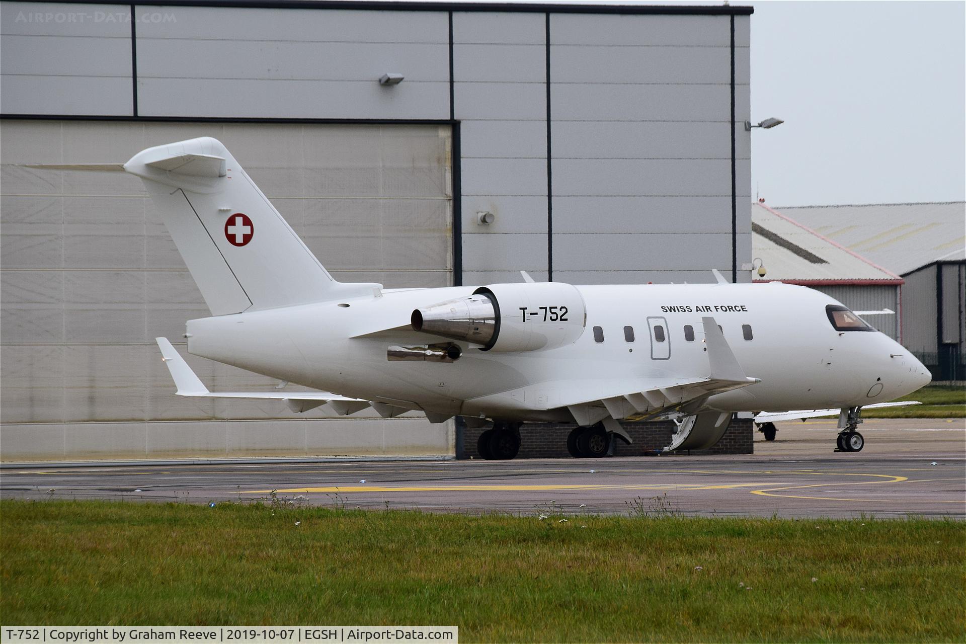 T-752, 2002 Bombardier Challenger 604 (CL-600-2B16) C/N 5540, Parked at Norwich.