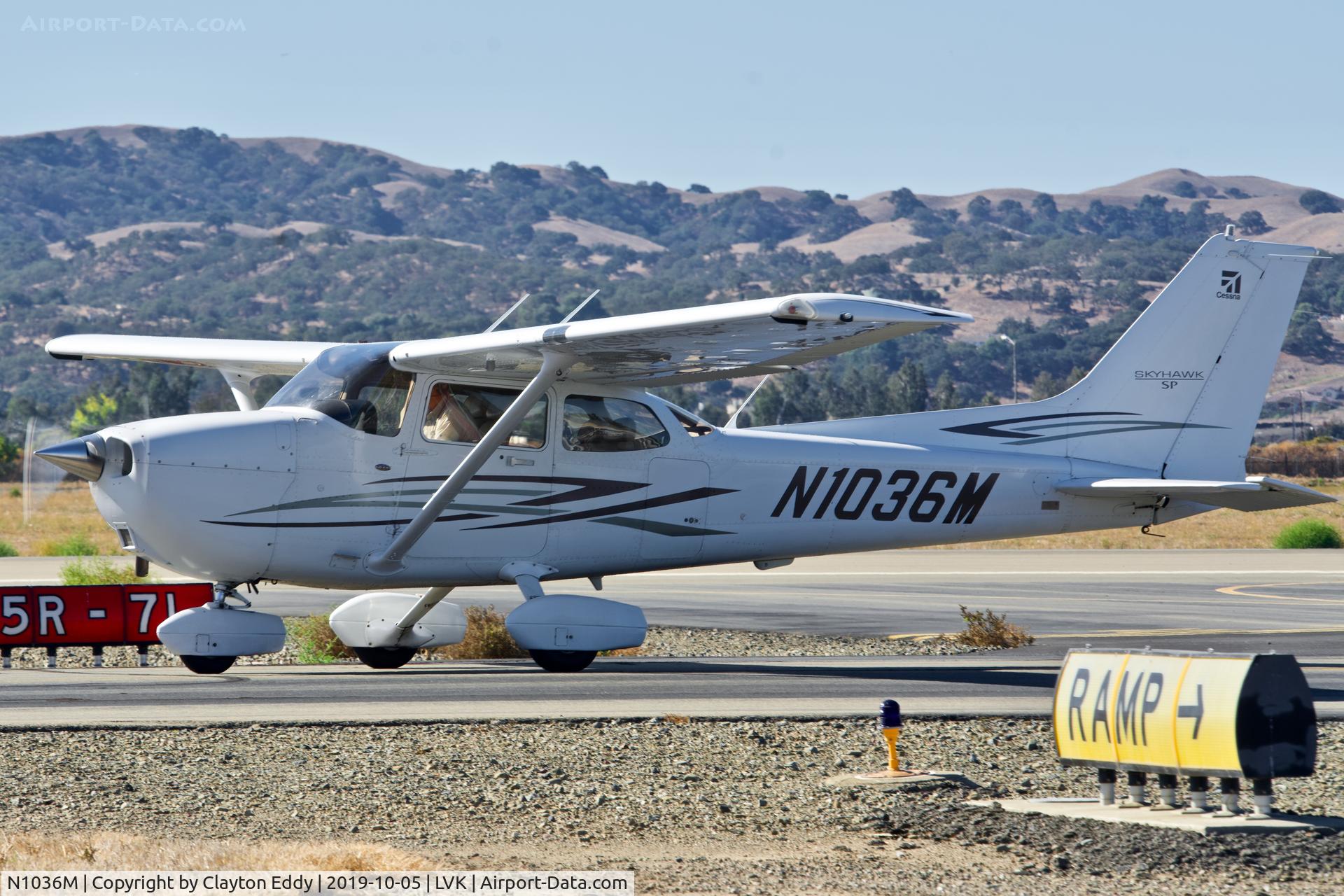 N1036M, 2007 Cessna 172S C/N 172S10599, Livermore airport California 2019.