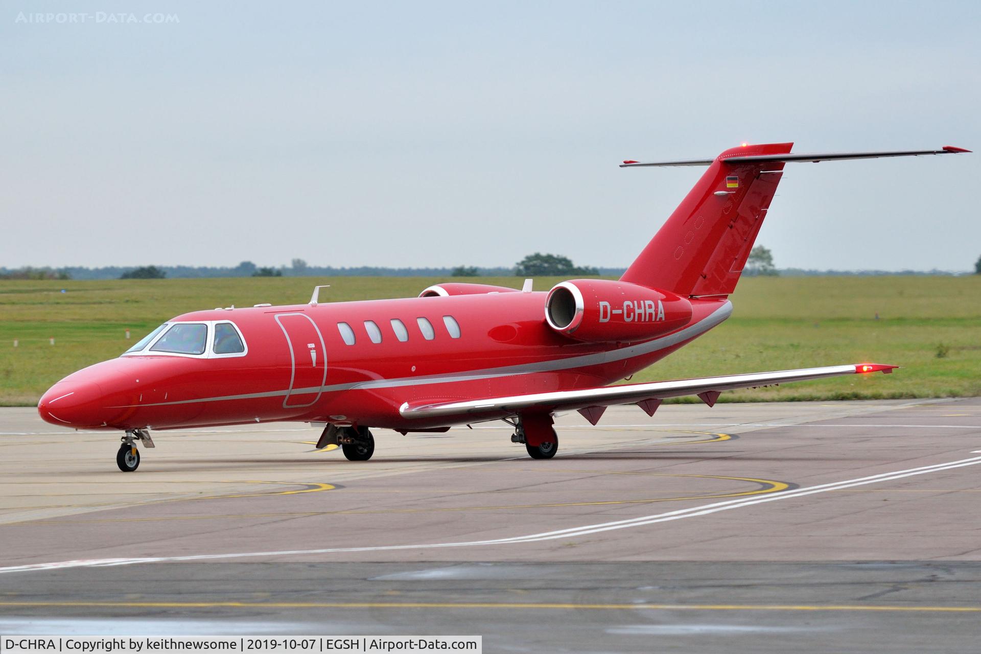 D-CHRA, 2011 Cessna 525C CitationJet CJ4 C/N 525C-0058, First visit with later colour scheme.