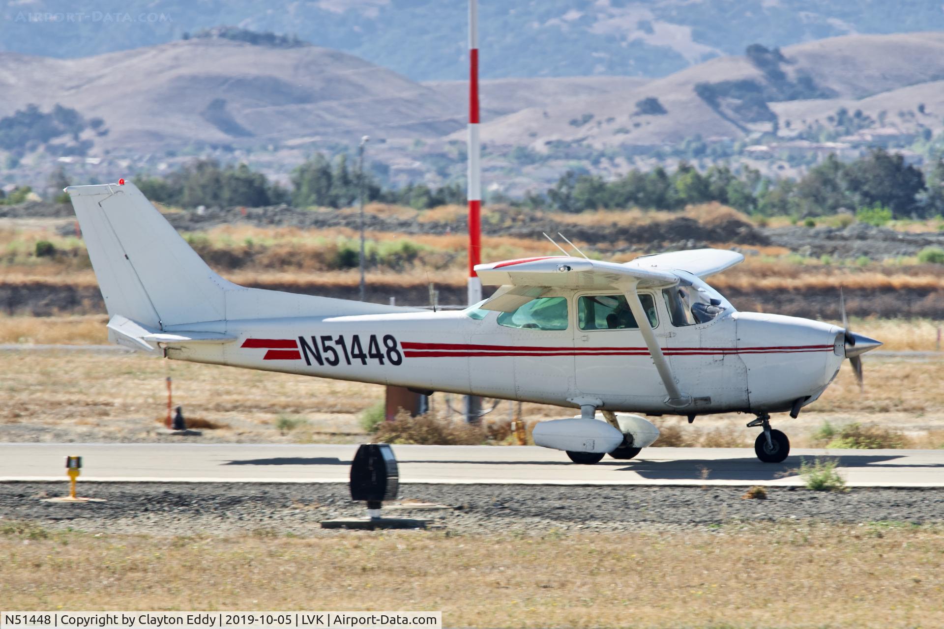 N51448, 1980 Cessna 172P C/N 17274313, Livermore airport California 2019.
