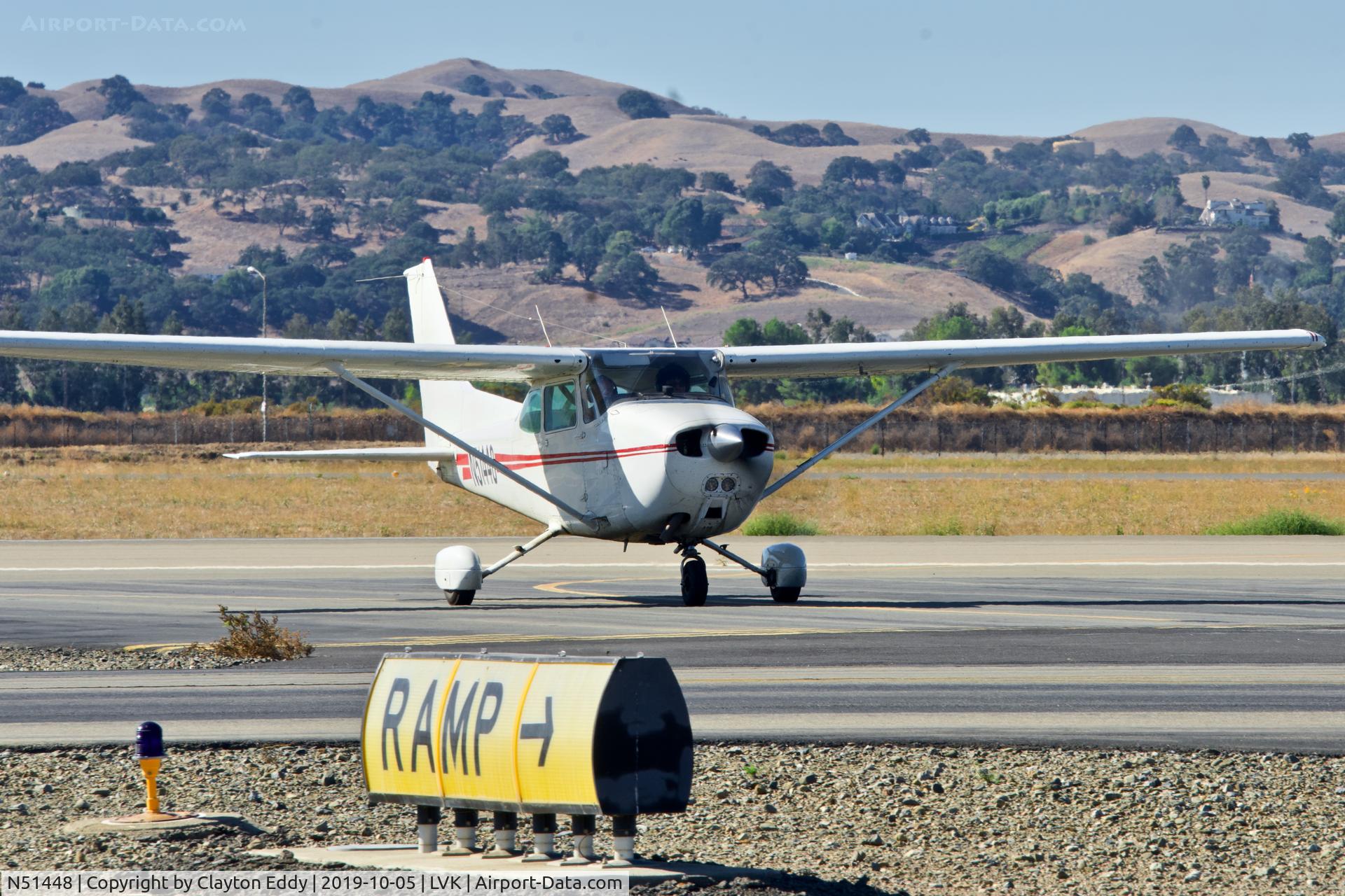 N51448, 1980 Cessna 172P C/N 17274313, Livermore airport California 2019.