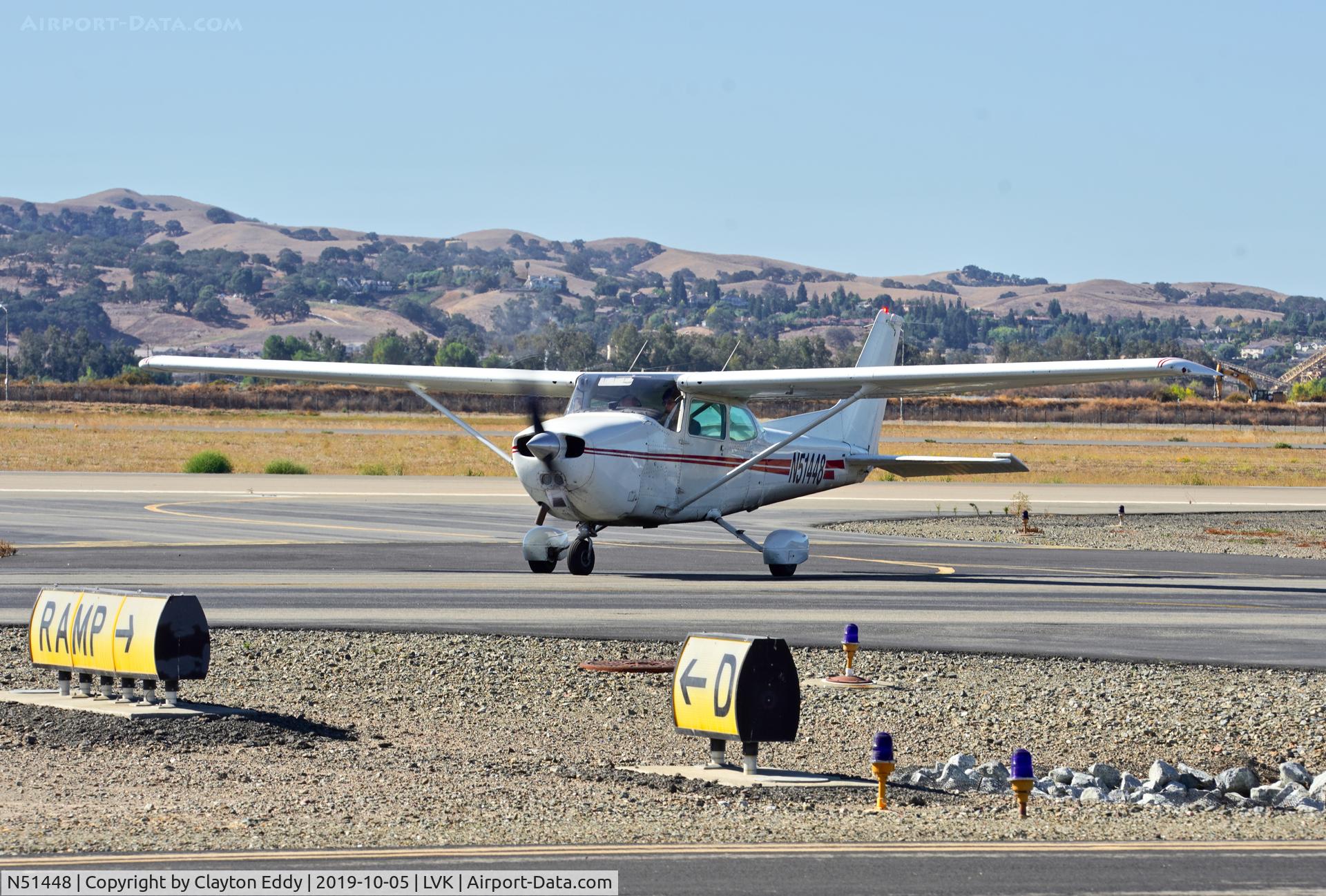 N51448, 1980 Cessna 172P C/N 17274313, Livermore airport California 2019.
