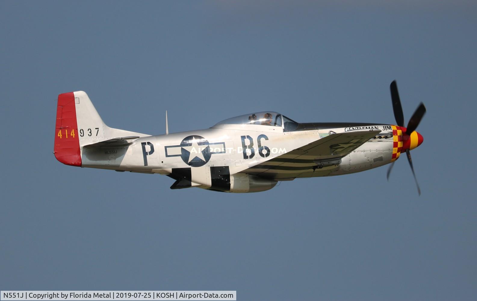 N551J, 1957 North American P-51D Mustang C/N 44-74230, Gentleman Jim