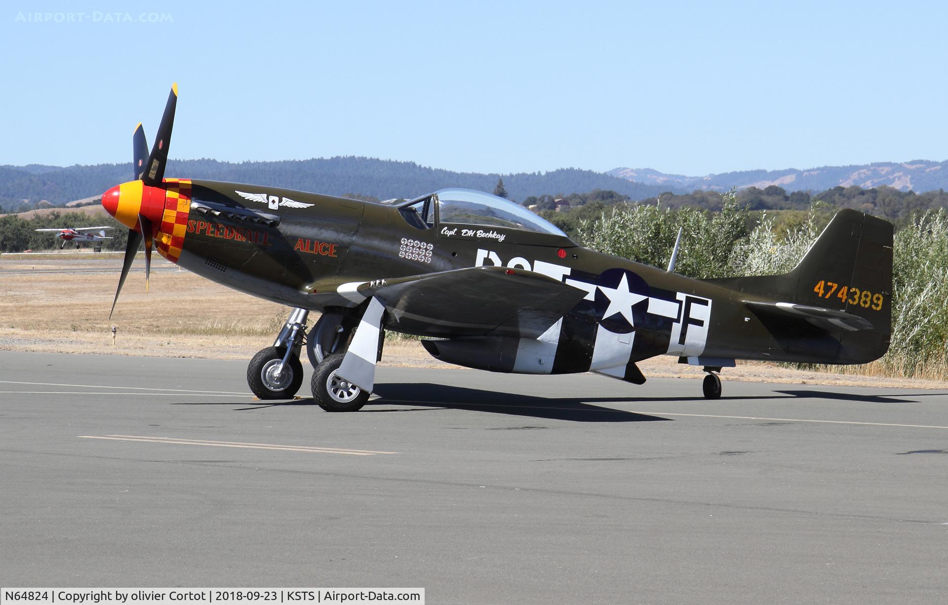 N64824, 1944 North American P-51D-30NA Mustang C/N 122-4929, Santa Rosa airshow