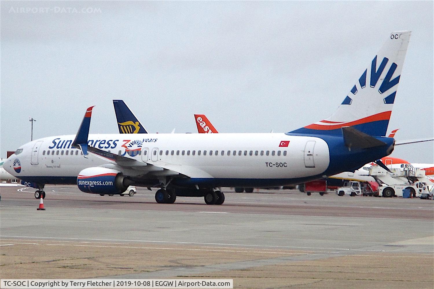TC-SOC, 2017 Boeing 737-8HC C/N 61333, At Luton