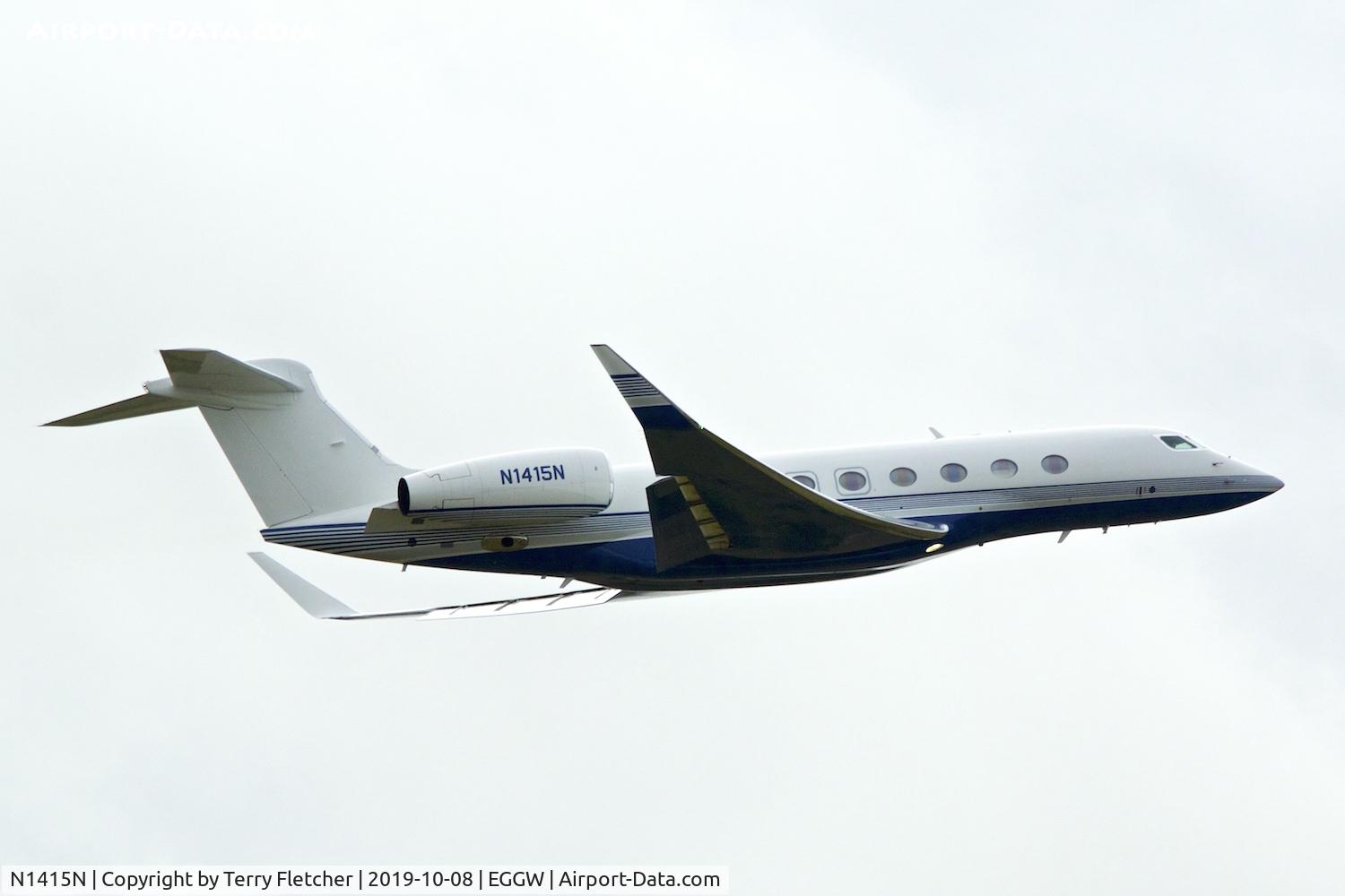 N1415N, 2015 Gulfstream G-VI (G650ER) C/N 6149, At Luton