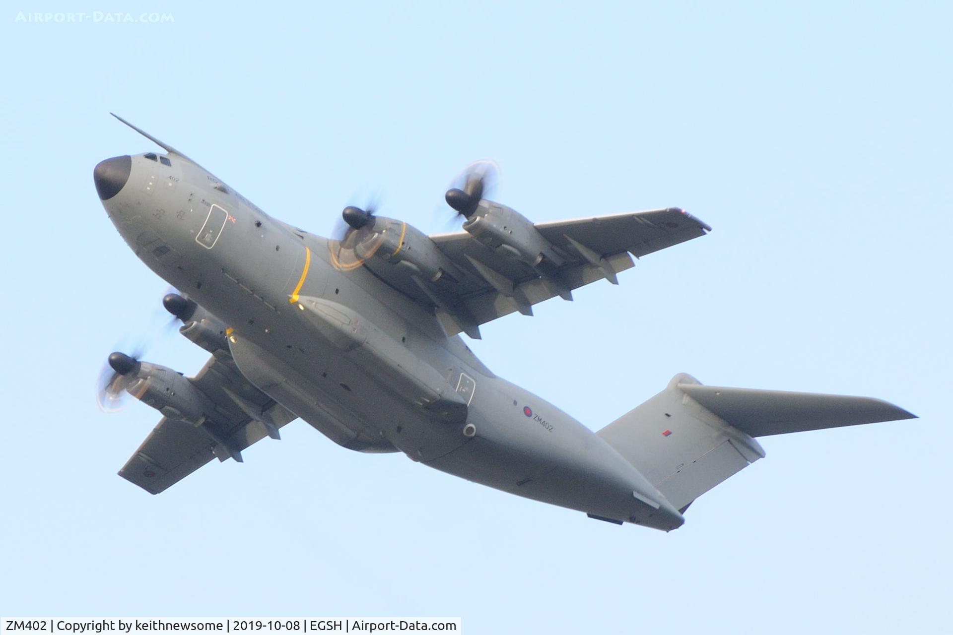 ZM402, 2014 Airbus A400M Atlas C.1 C/N 017, Doing circuits as 'Comet 477'.