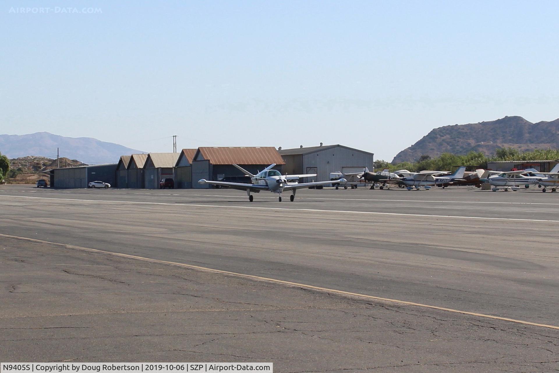 N9405S, 1965 Beech V35 Bonanza C/N D-8010, 1965 Beech V35 BONANZA, Continental IO-520B 285 Hp, landing roll Rwy 22