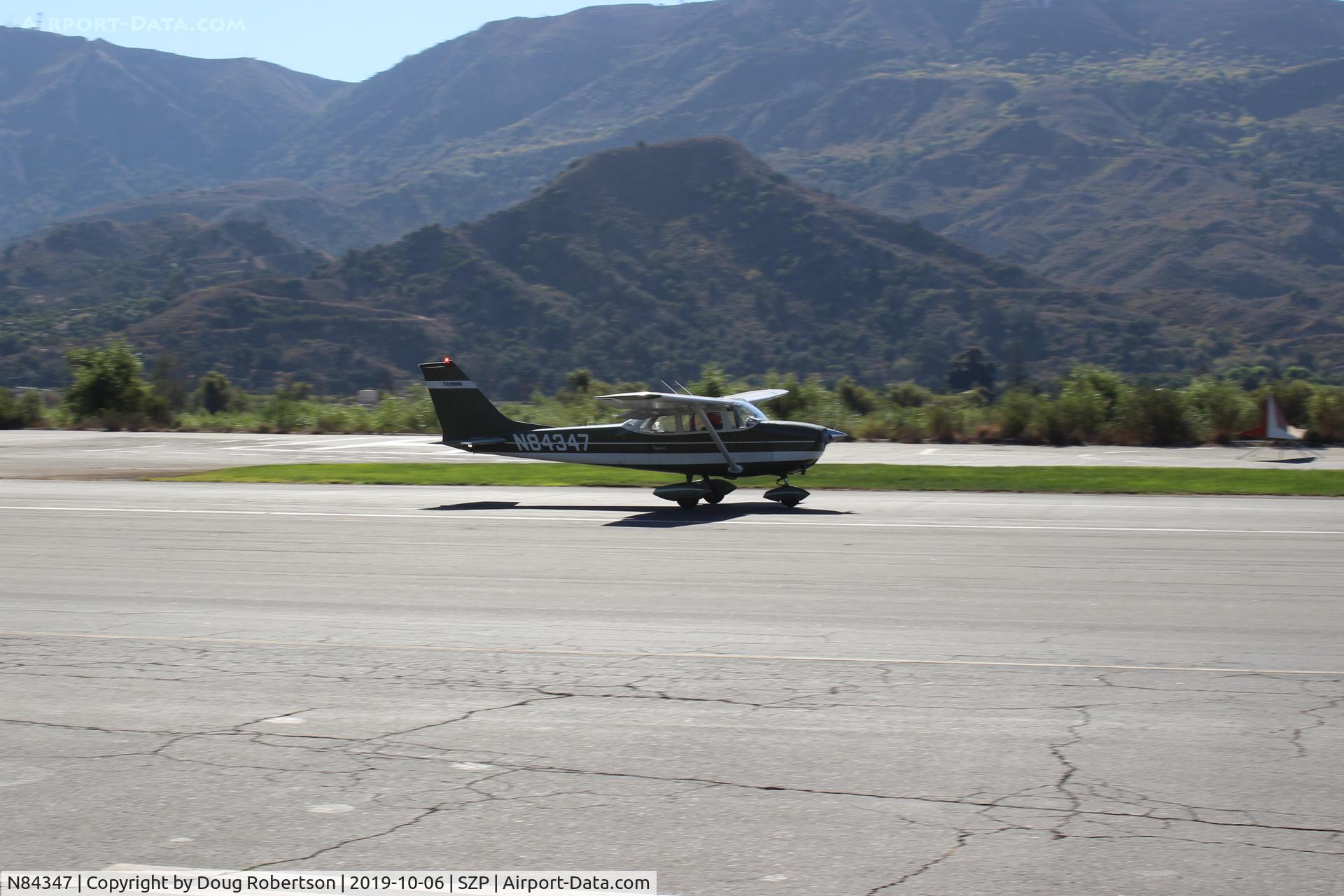 N84347, 1969 Cessna 172K Skyhawk C/N 17258434, 1969 Cessna 172K Skyhawk, Lycoming o-320-E2A 150 Hp, landing roll Rwy 22