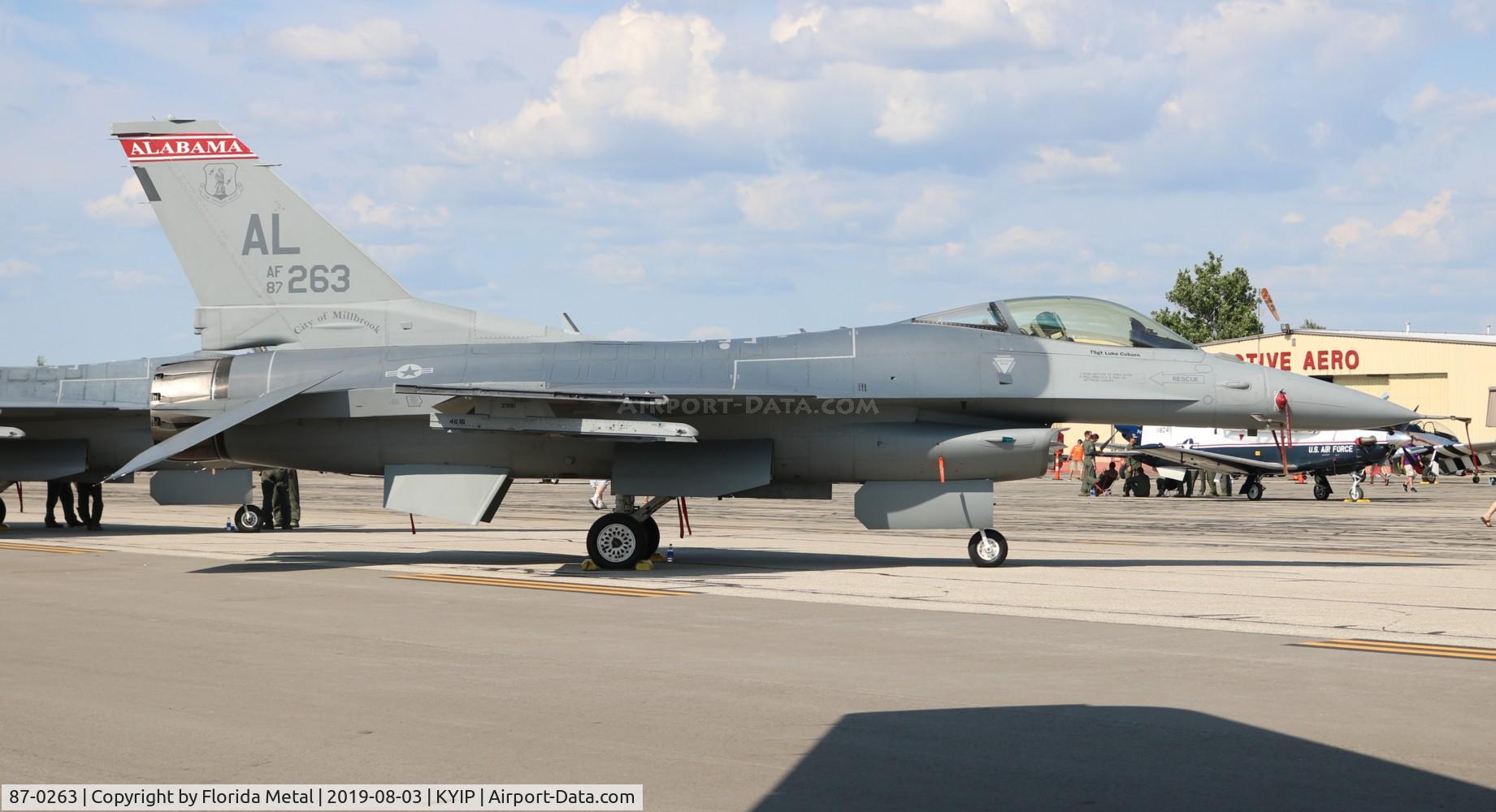 87-0263, 1987 General Dynamics F-16C Fighting Falcon C/N 5C-524, Thunder Over Michigan 2019