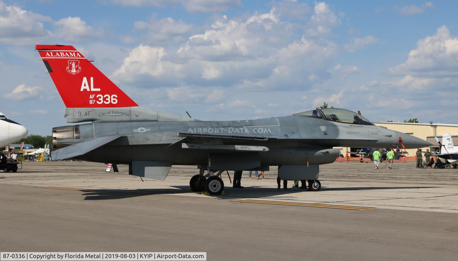 87-0336, 1987 General Dynamics F-16C Fighting Falcon C/N 5C-597, Thunder Over Michigan 2019