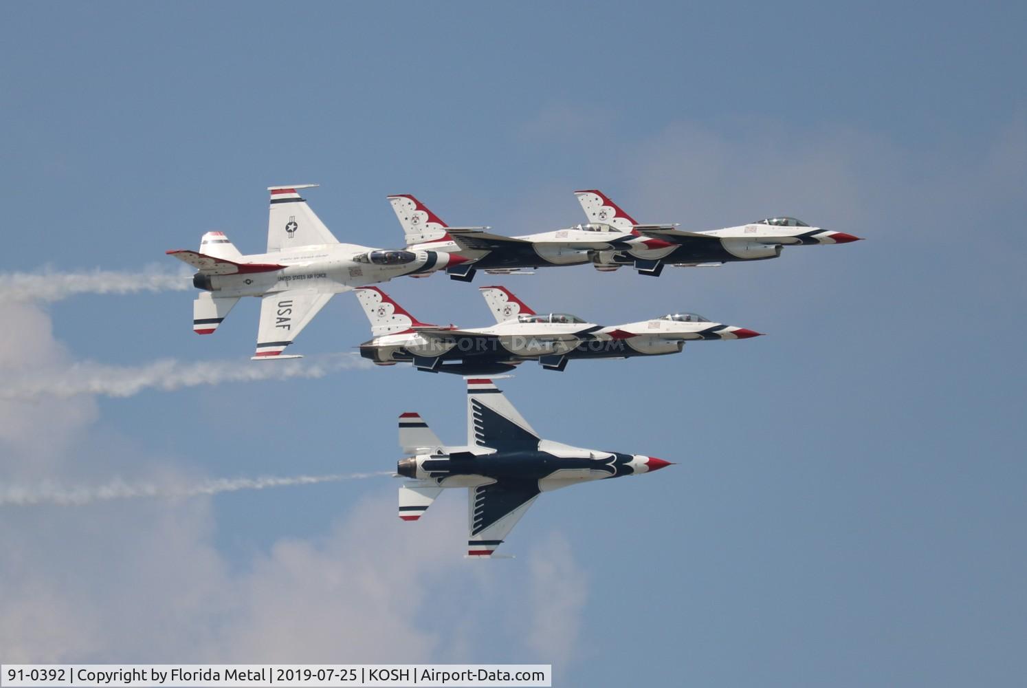 91-0392, 1993 General Dynamics F-16C Fighting Falcon C/N CC-90, Air Venture 2019