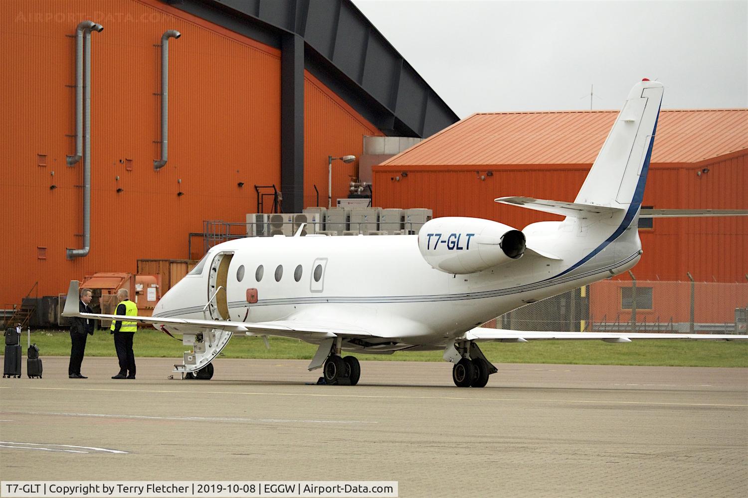 T7-GLT, 2008 Israel Aircraft Industries Gulfstream G150 C/N 261, At Luton