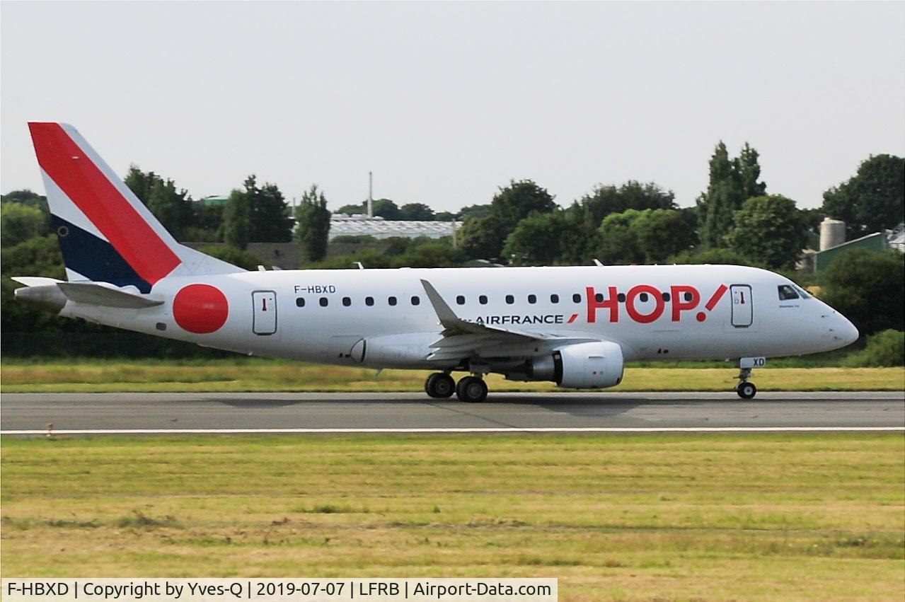 F-HBXD, 2009 Embraer 170ST (ERJ-170-100ST) C/N 17000281, Embraer 170ST, Take off run rwy 07R, Brest-Bretagne airport (LFRB-BES)