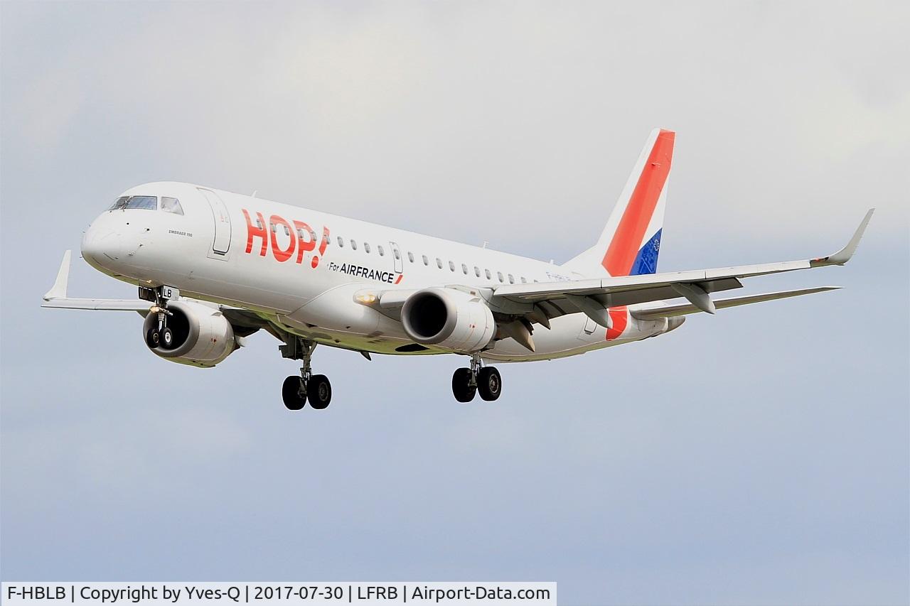 F-HBLB, 2007 Embraer 190LR (ERJ-190-100LR) C/N 19000060, Embraer 190LR, Short approach rwy 25L, Brest-Bretagne airport (LFRB-BES)