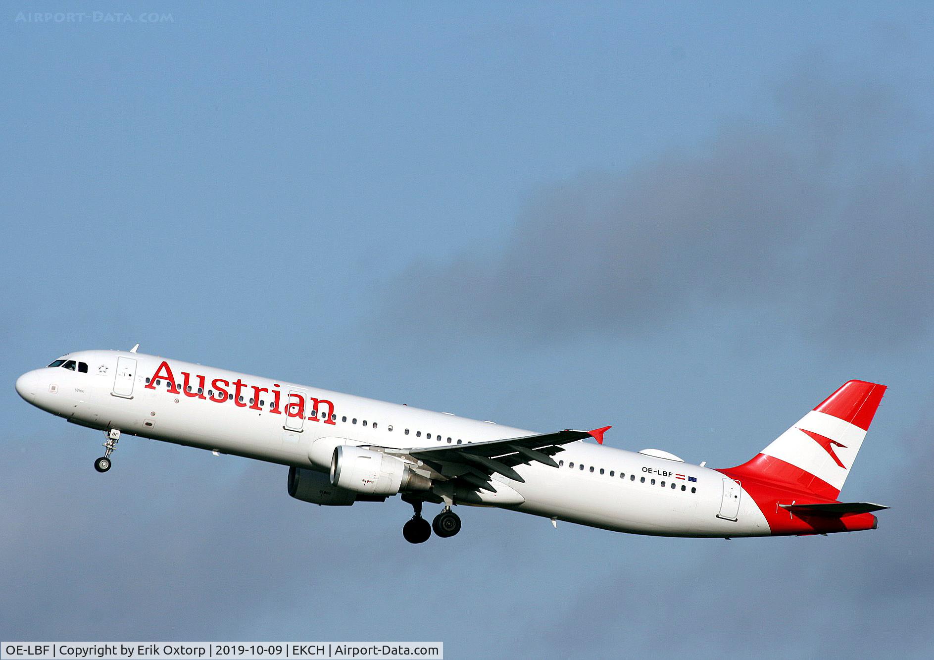 OE-LBF, 2001 Airbus A321-211 C/N 1458, OE-LBF takeoff rw 22L