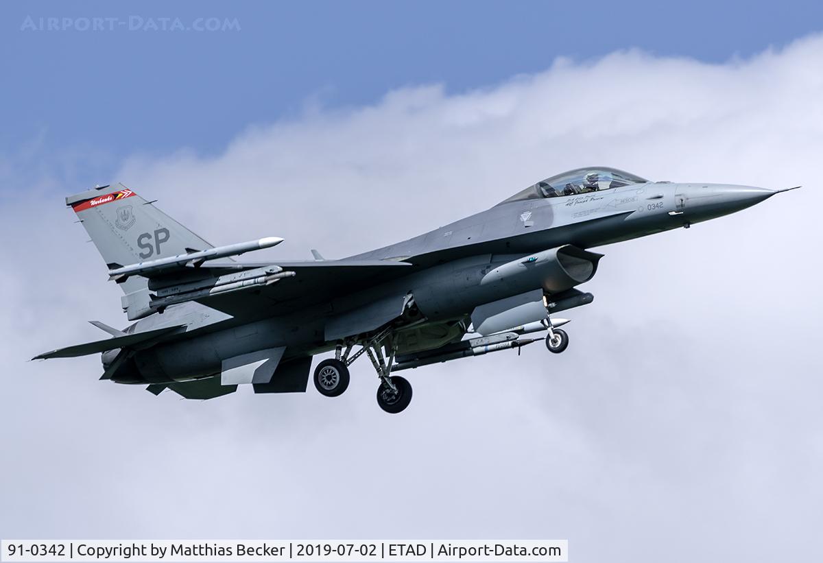 91-0342, General Dynamics F-16C Fighting Falcon C/N CC-40, 31-0342